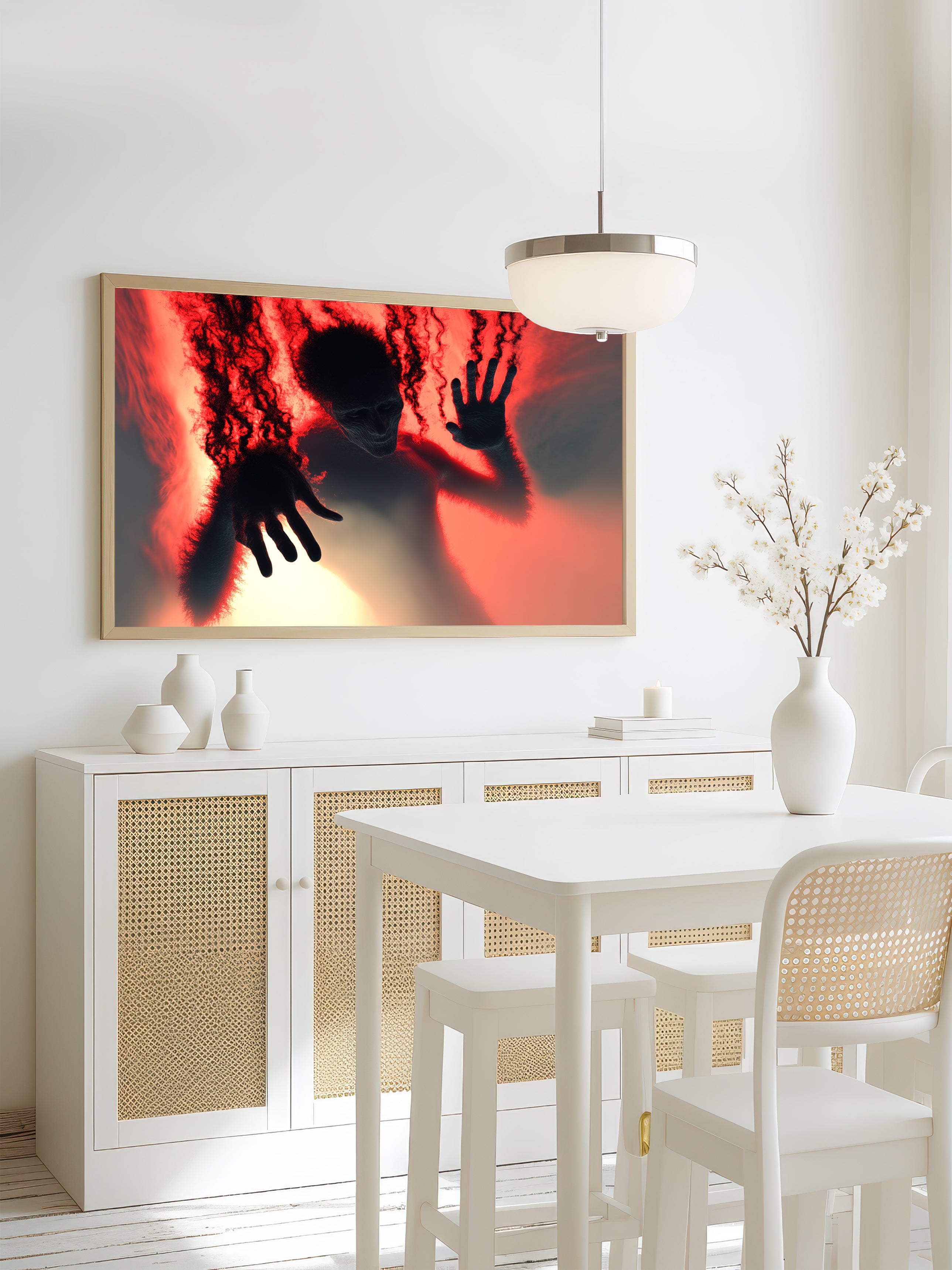 Dark Surreal Figure – Surreal Shadow Portrait Wall Art 042