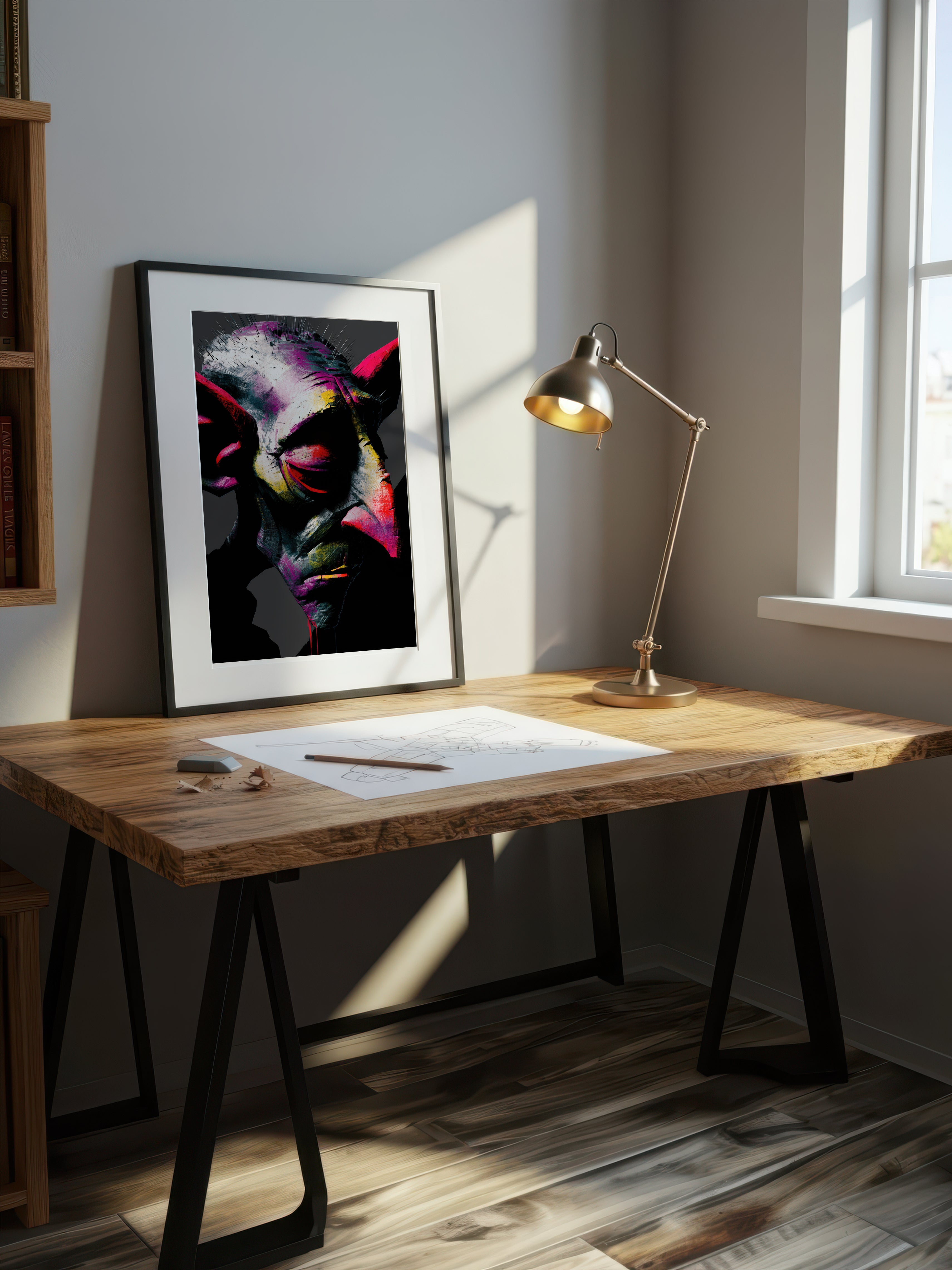 Gothic Profile – Surreal Dark Elegant Portrait Wall Art 378