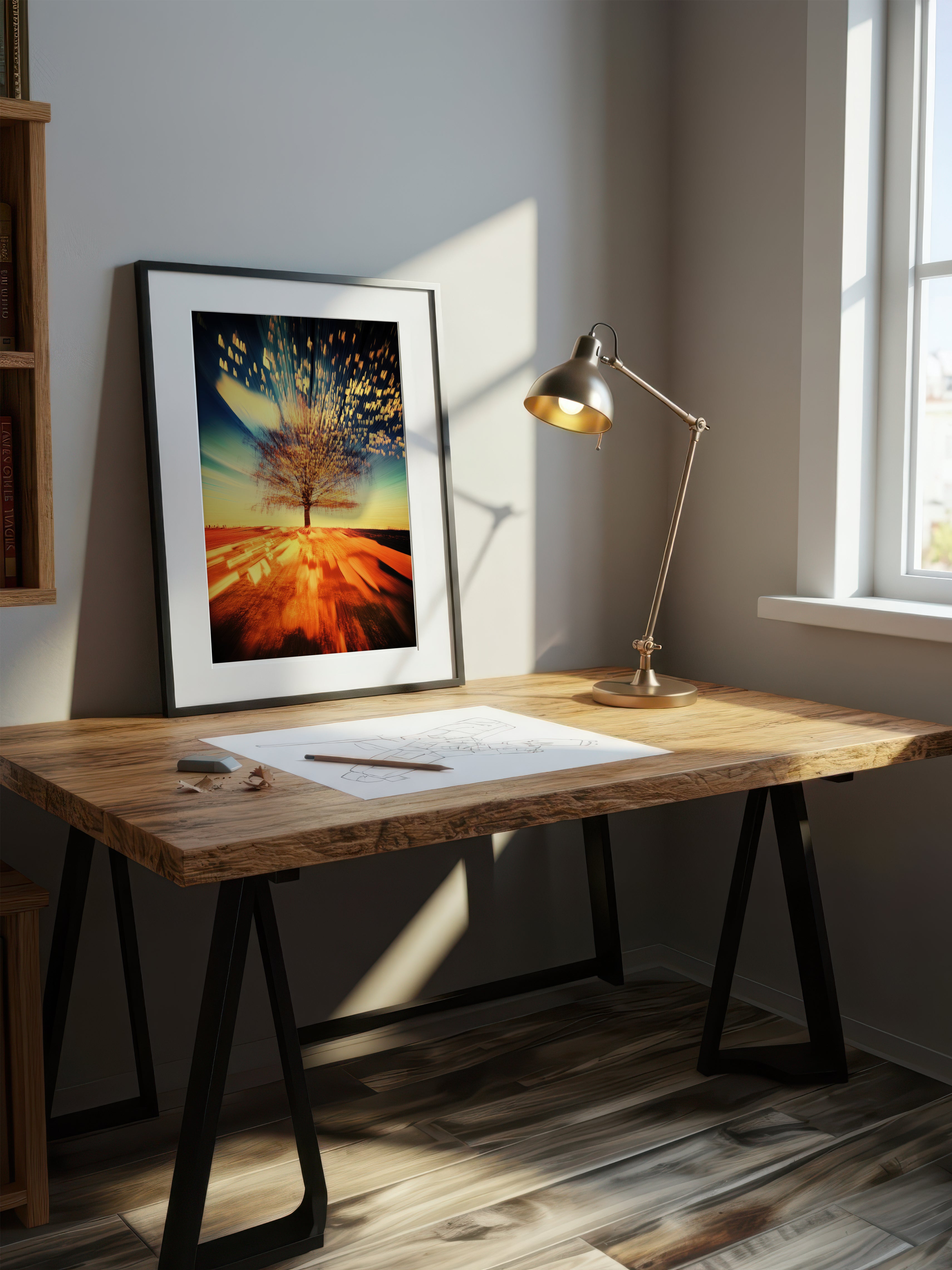 Forest Horizon – Surreal Misty Woodland Wall Art 319