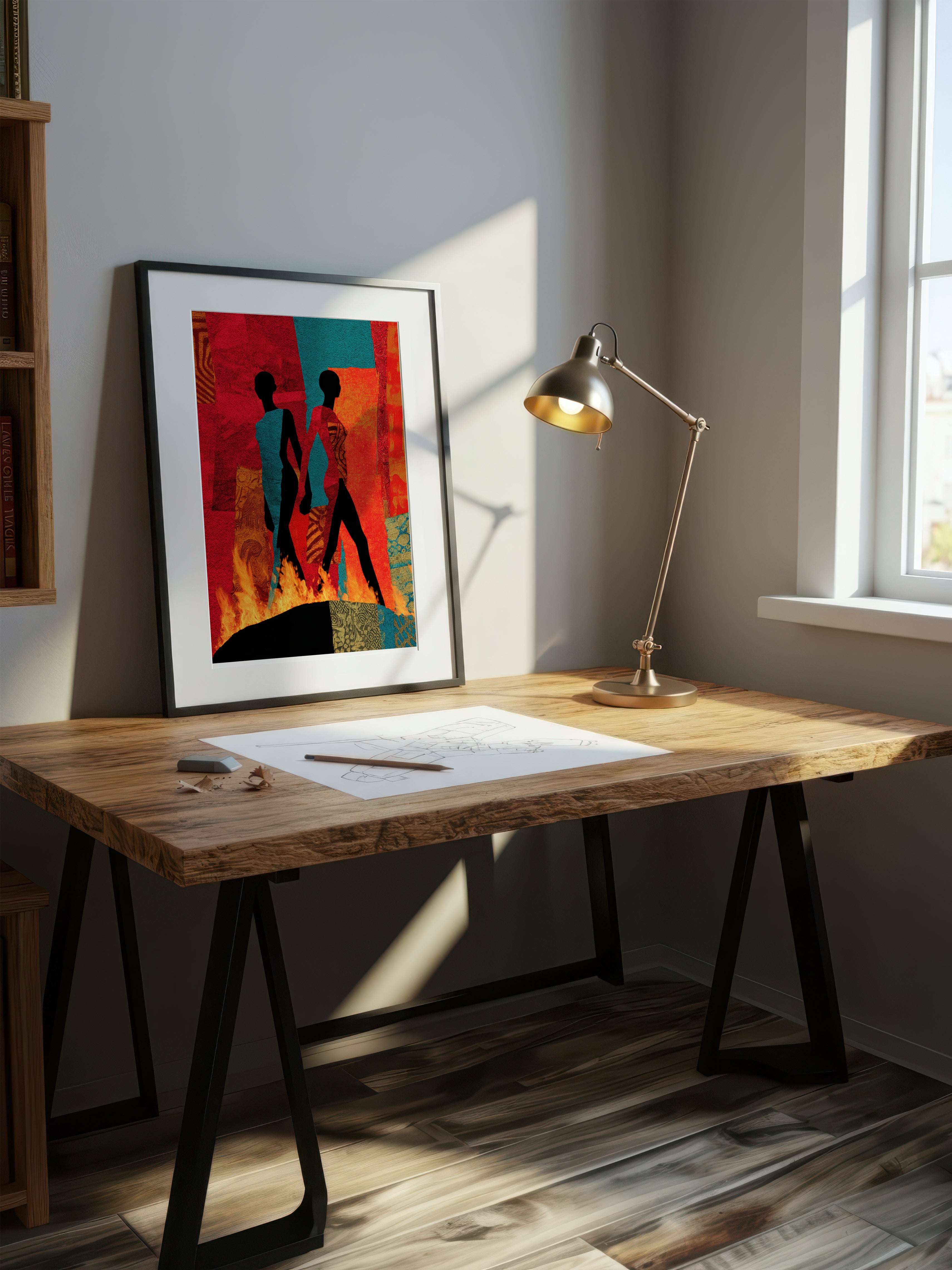 Modern Abstract Silhouettes – Surreal Figure Study Wall Art 242
