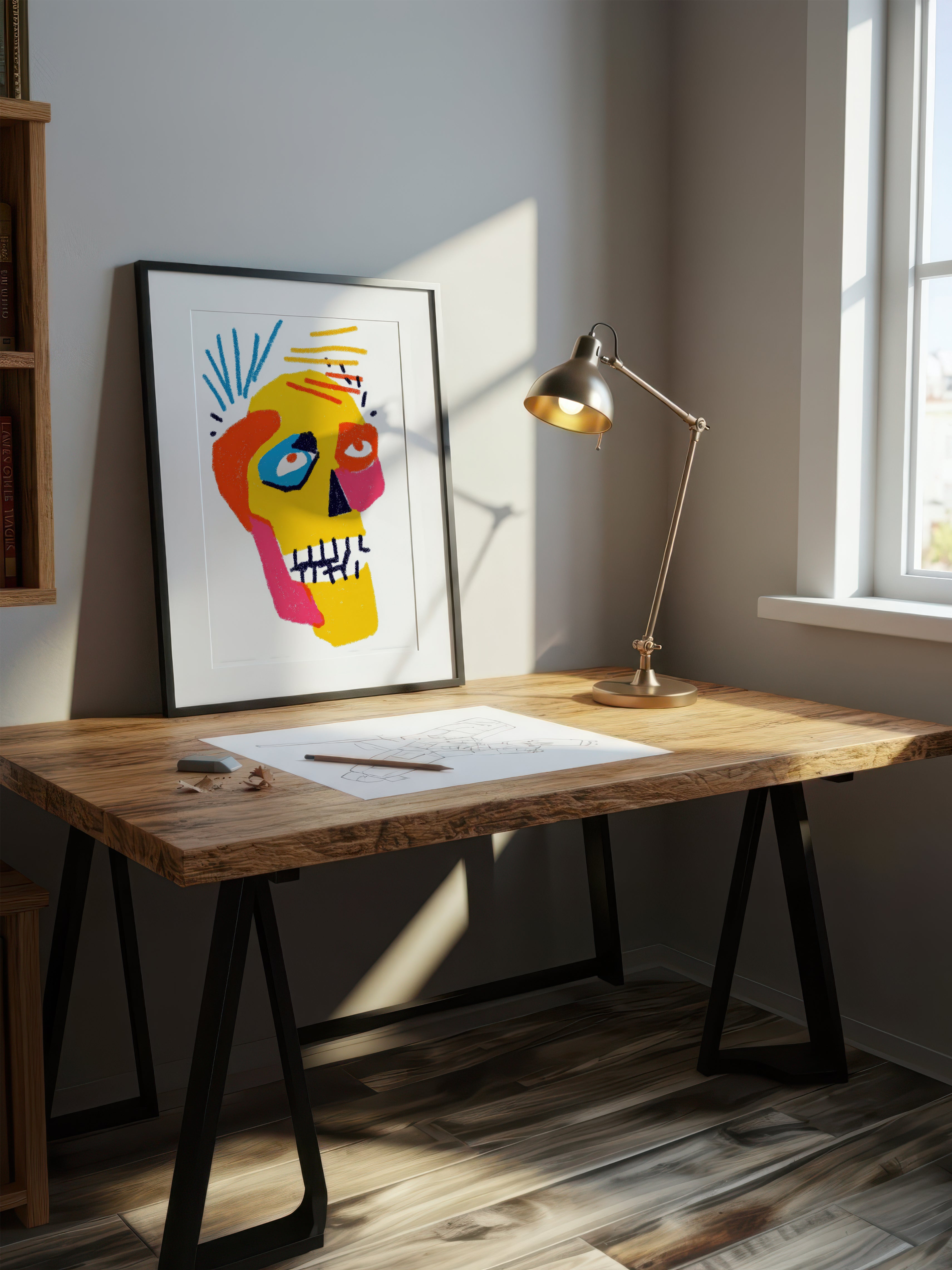 Vivid Mind – Surreal Graphic Pop Skull Wall Art 256