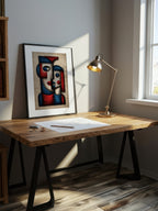 Folk Cubist Art – Surreal Folk Art Wall Art 145