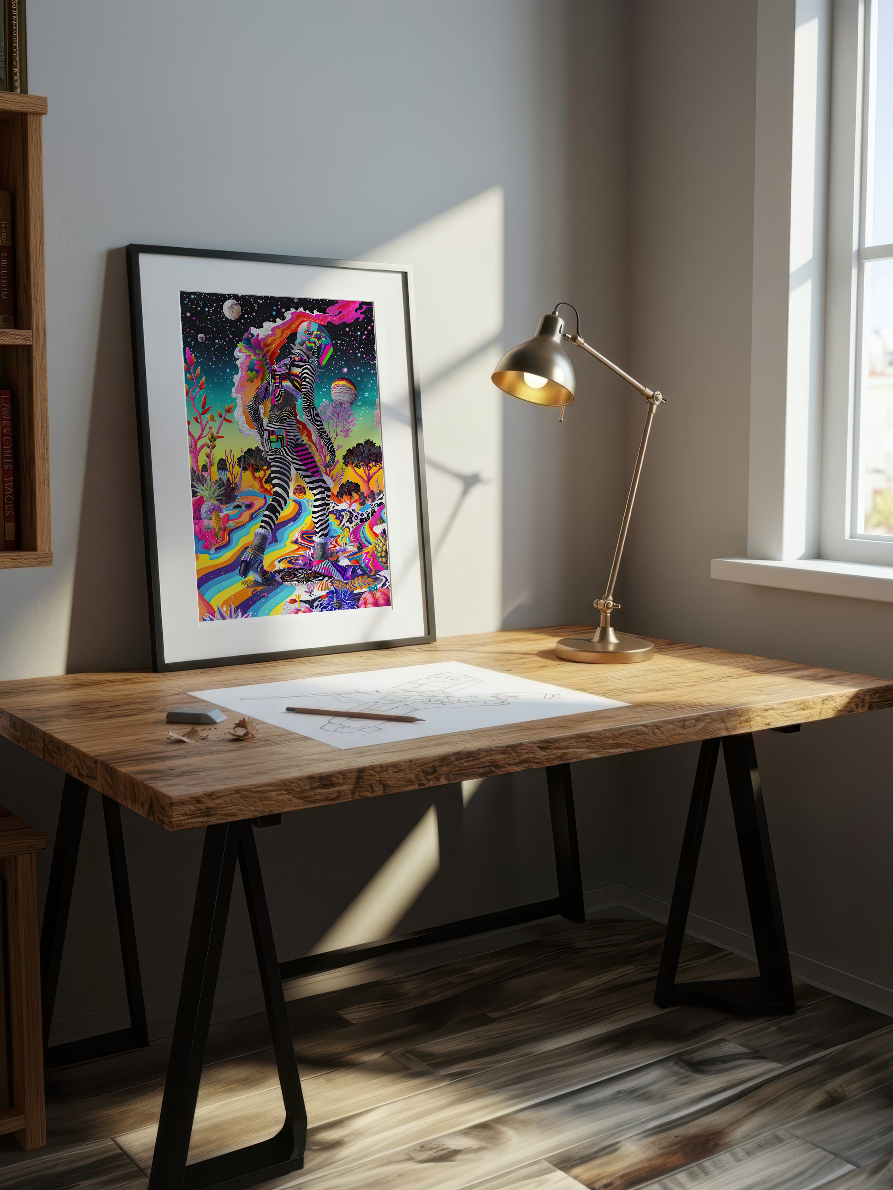 Cosmic Psychedelic Art – Surreal Cosmic Wall Art 094