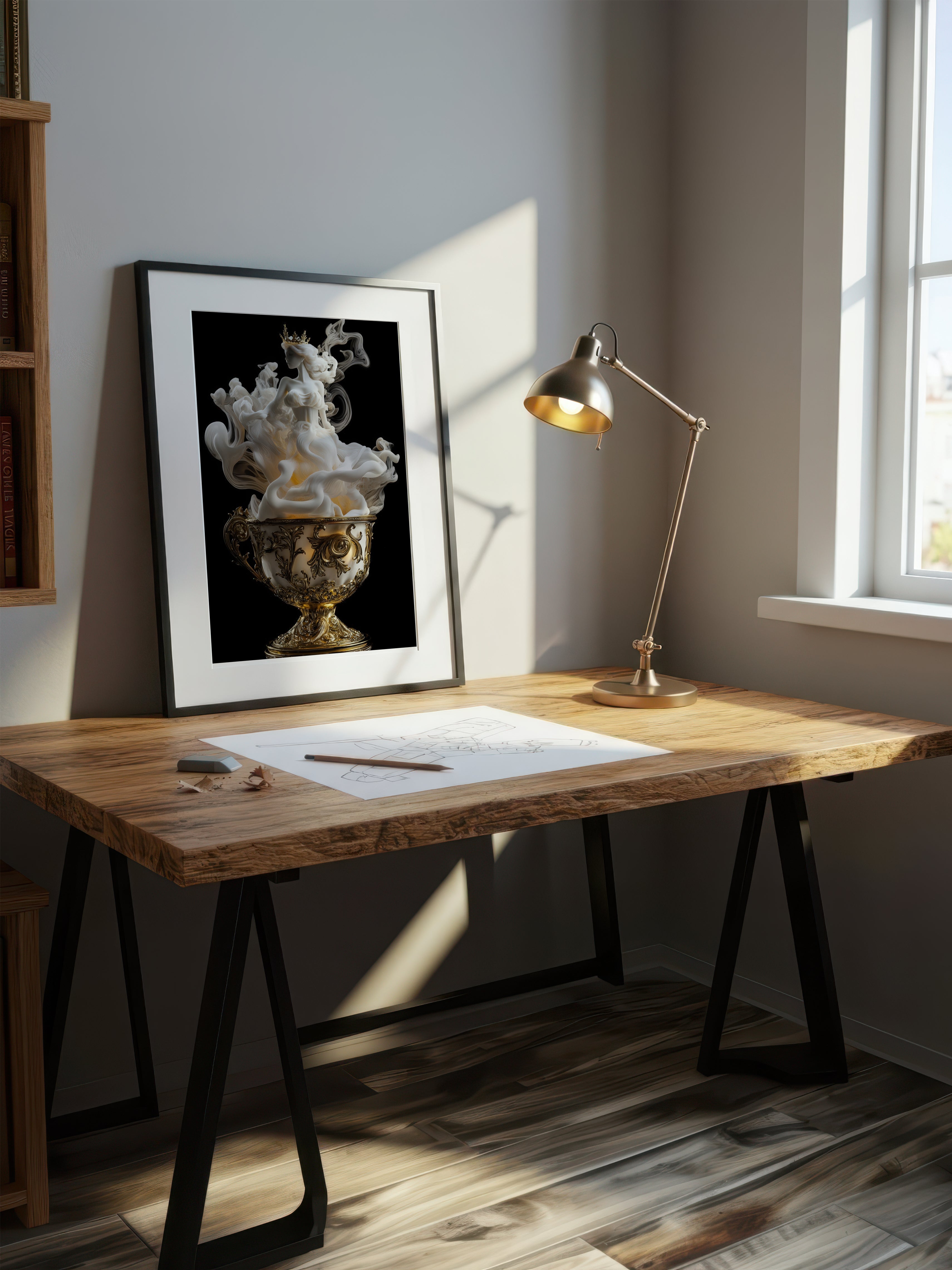 Surreal Teacup Figure – Surreal Whimsical Wall Art 144