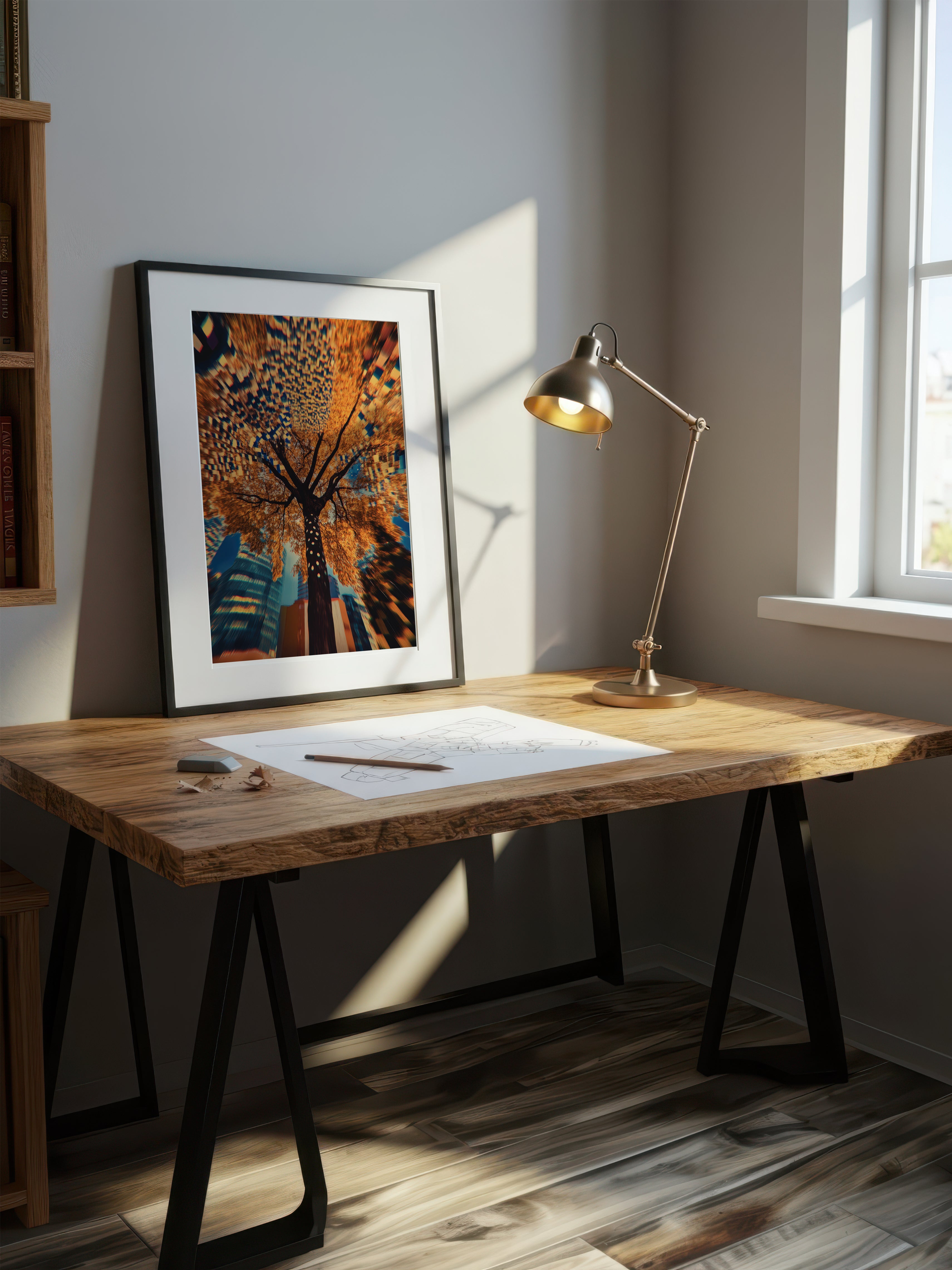 City Tree – Surreal Urban Nature Contrast Wall Art 318