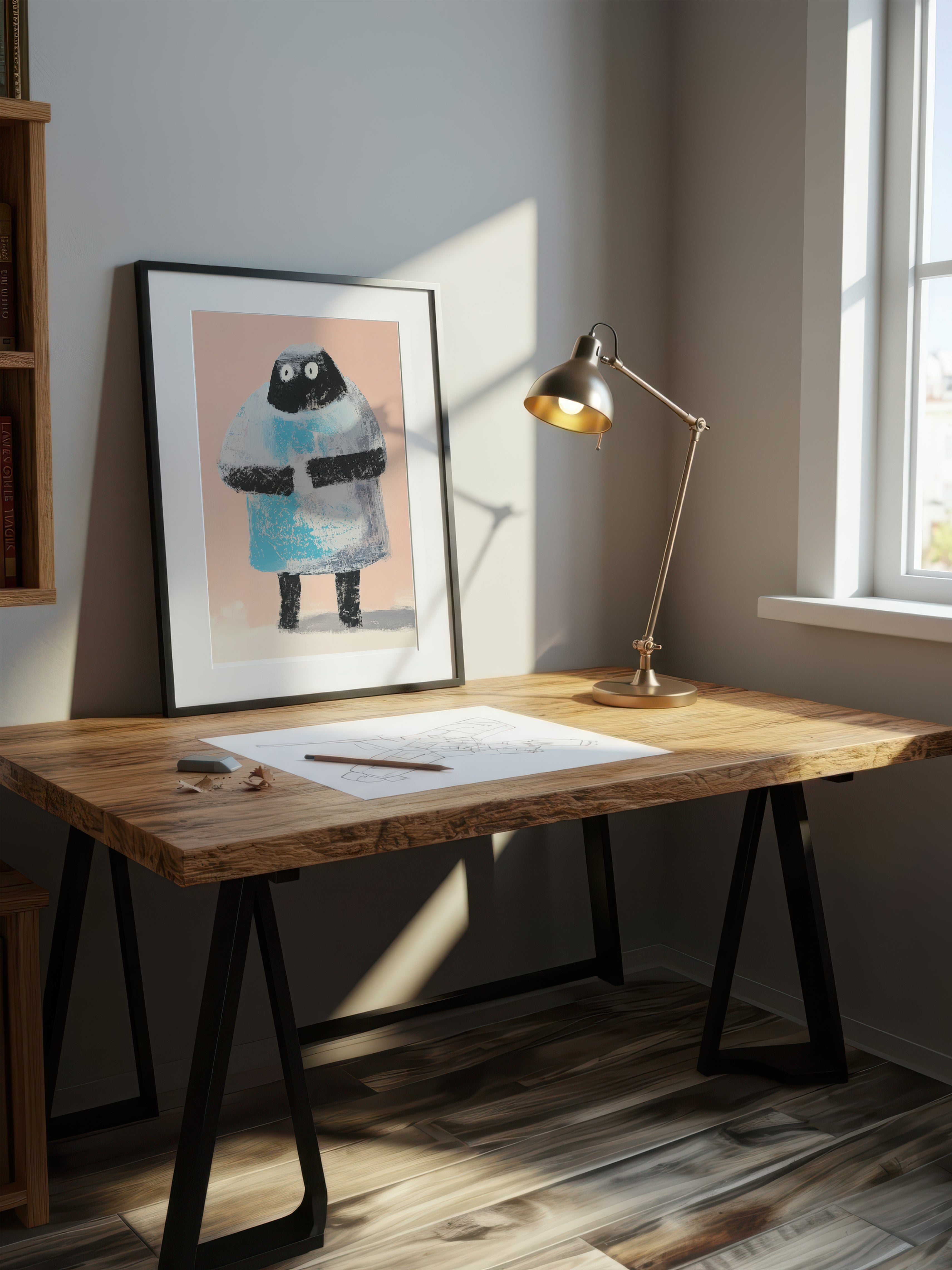 Modern Primitive Art – Surreal Raw Expressive Figure Wall Art 214