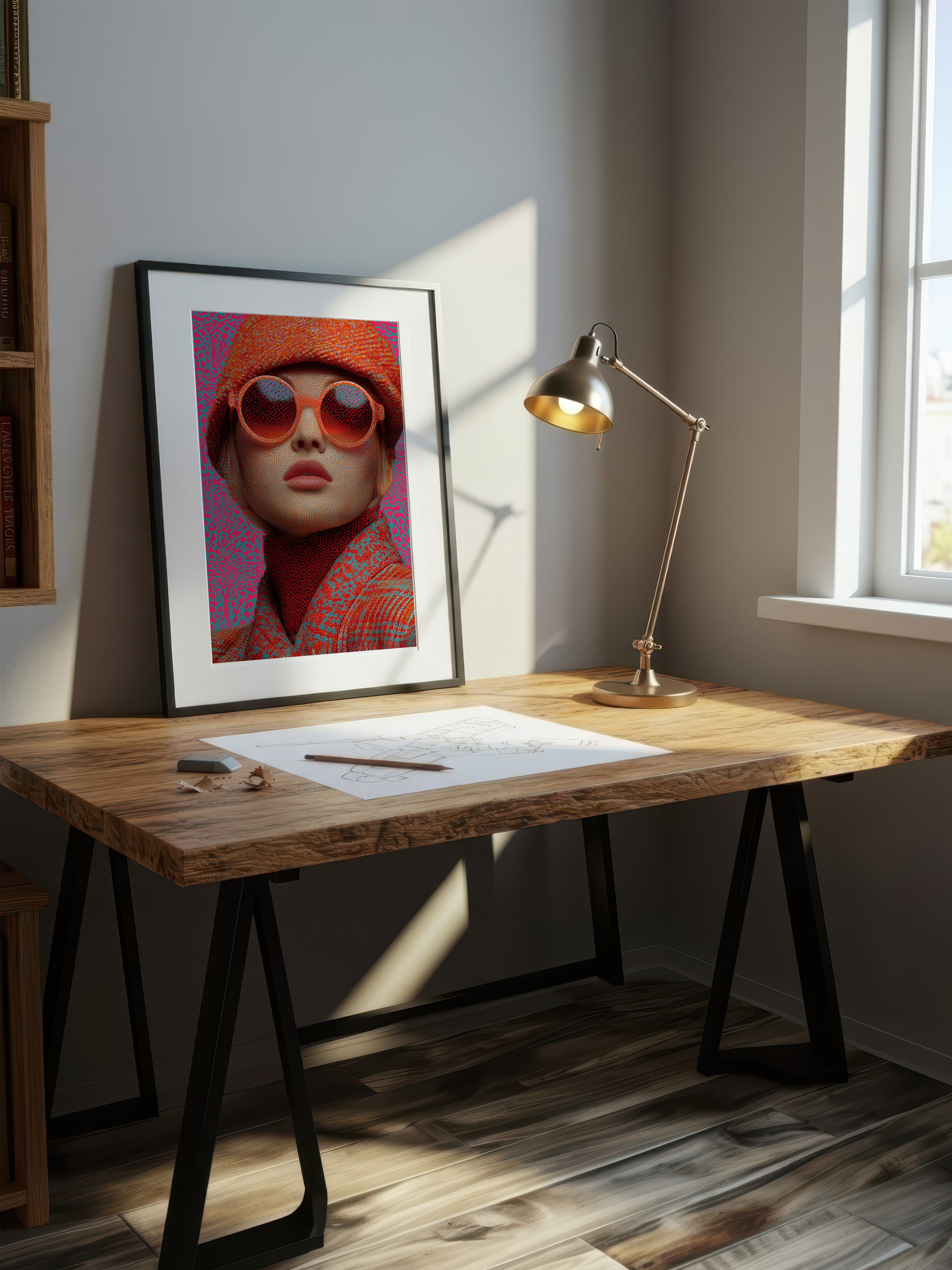 Psychedelic Pop Art – Surreal Electric Color Portrait Wall Art 275