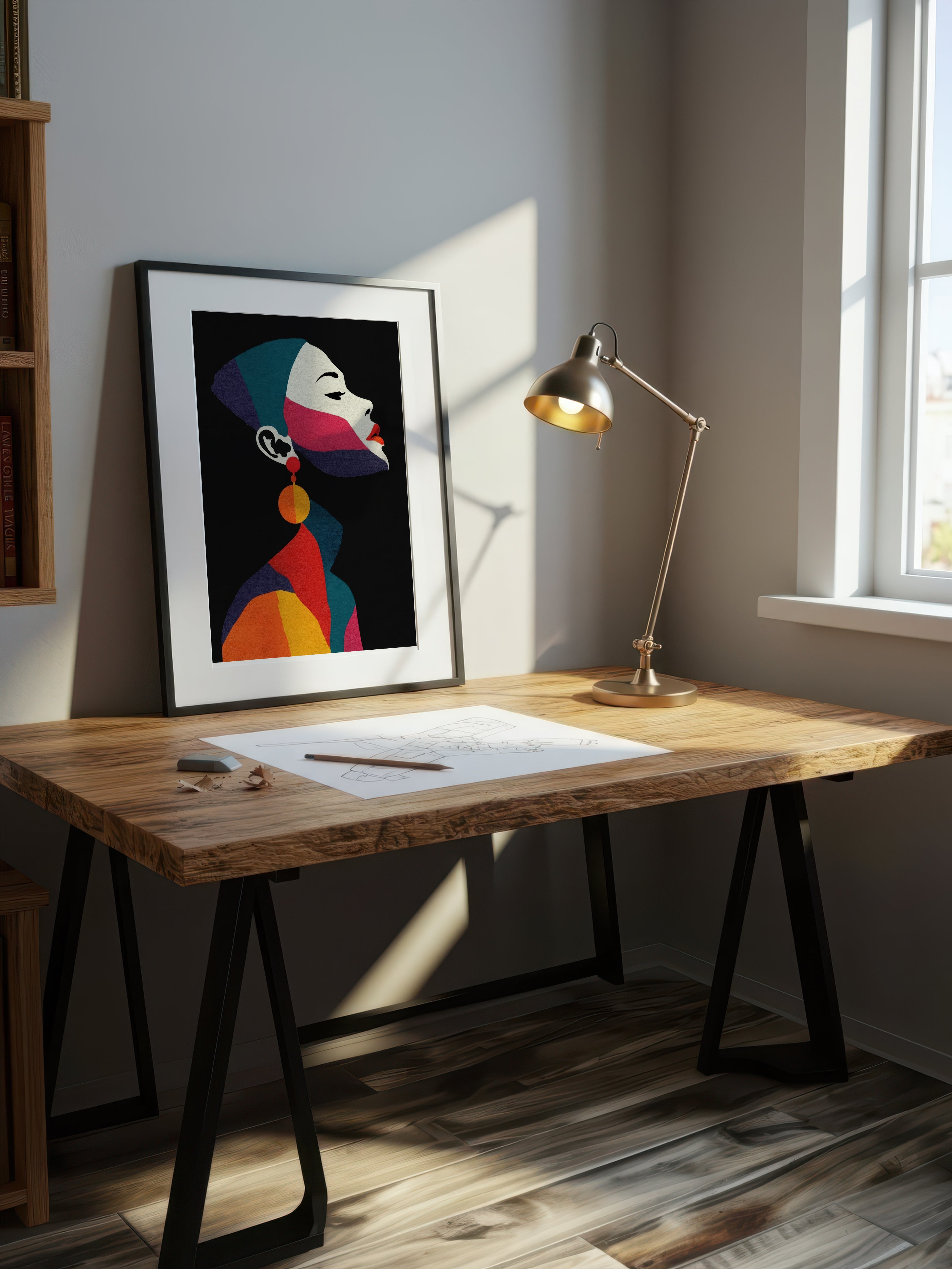 Modern Abstract Portrait – Surreal Abstract Wall Art 130