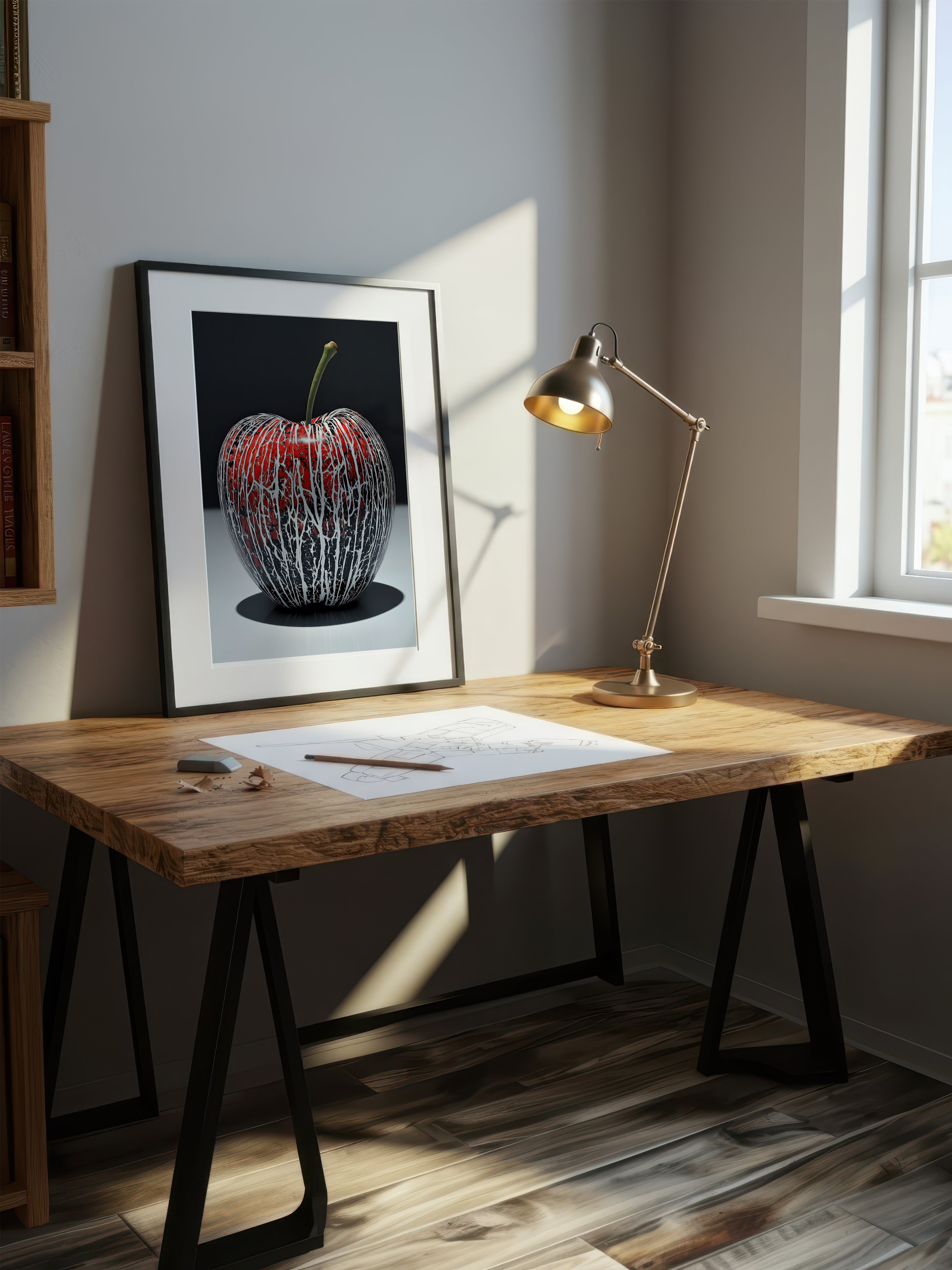 Liquid Heart – Surreal Dark Organic Abstract Wall Art 285