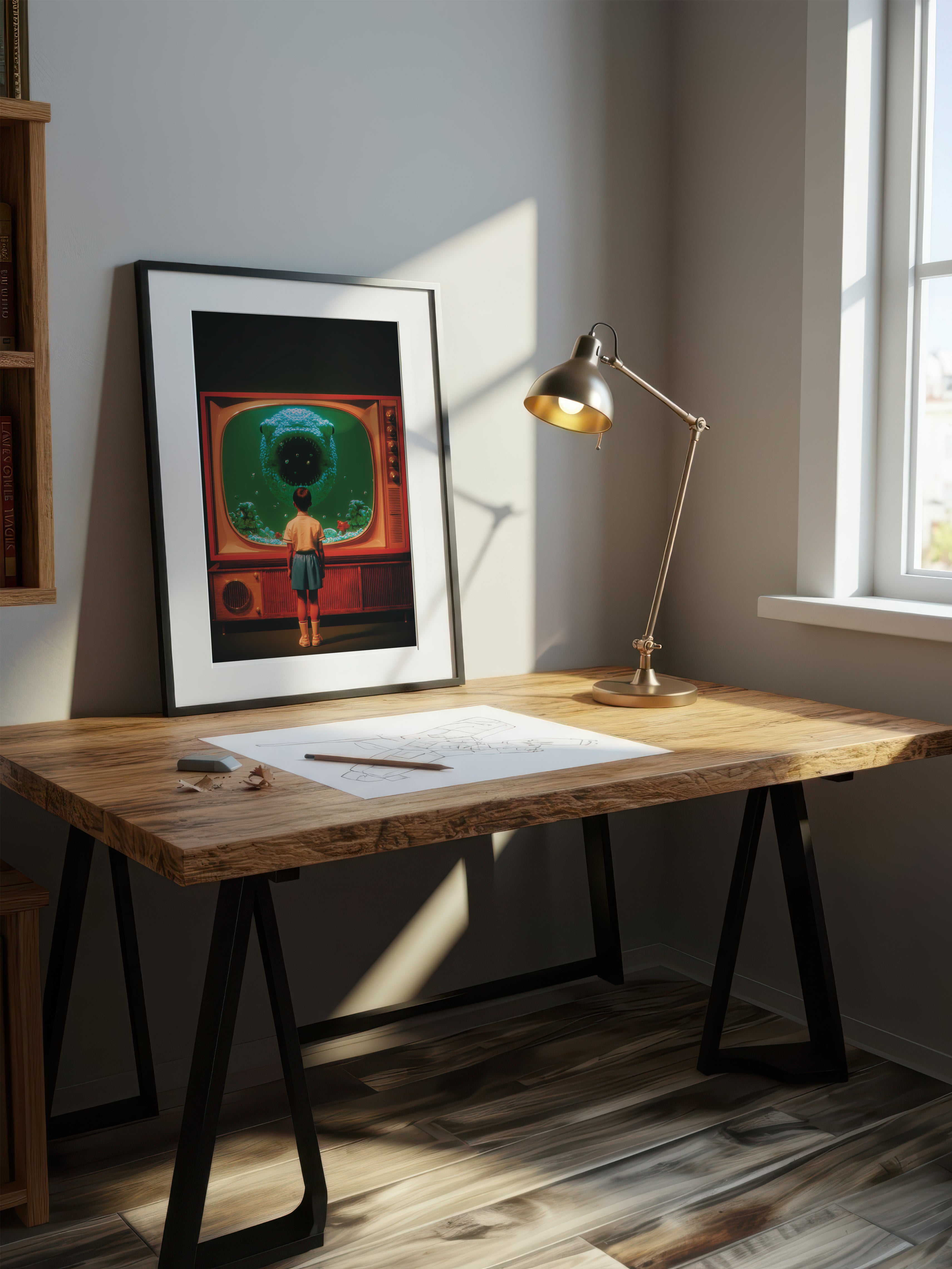 Retro Surrealism – Surreal Vintage Graphic Portrait Wall Art 277