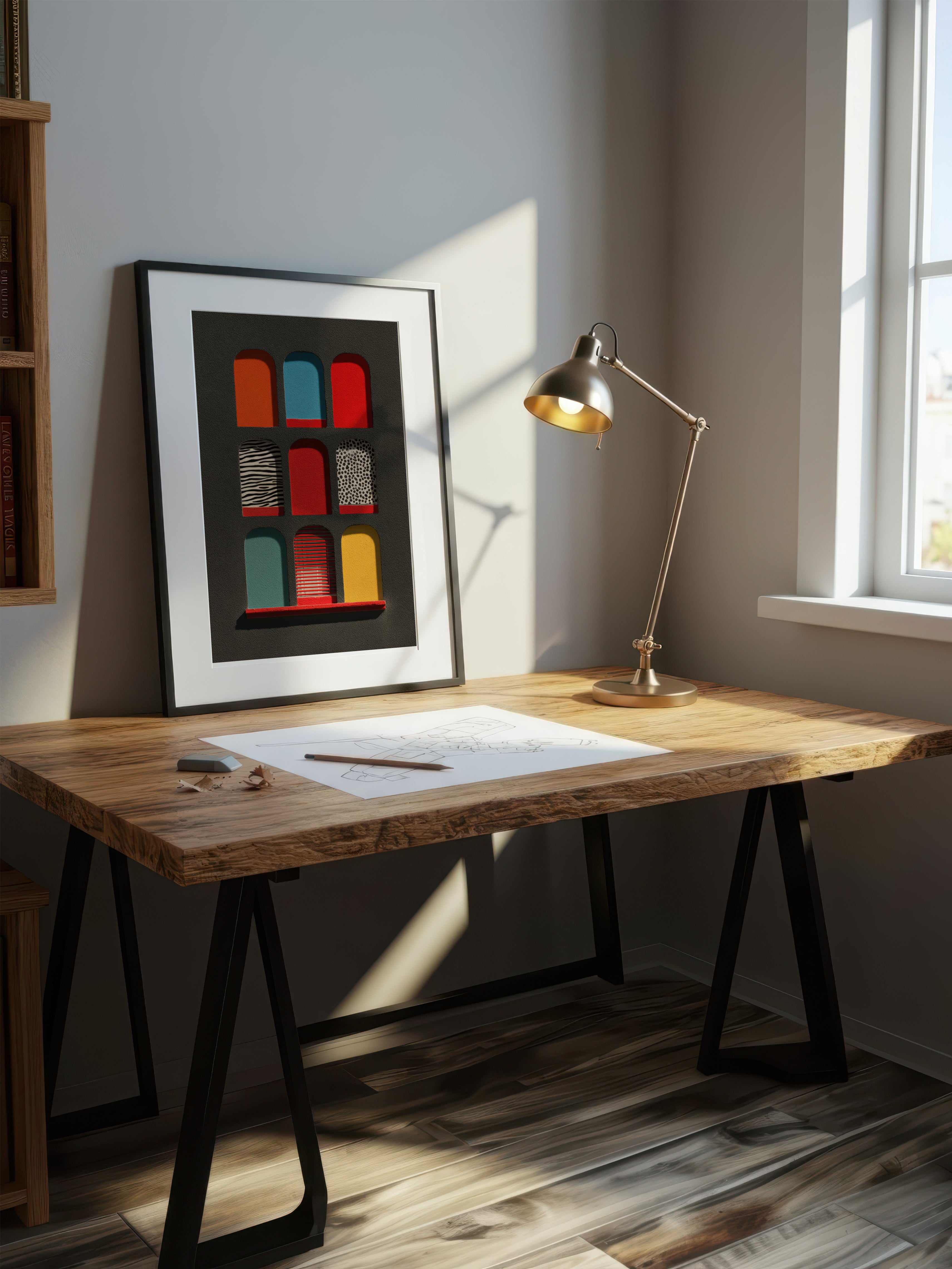 Minimalist Arches – Surreal Geometric Architecture Wall Art 387