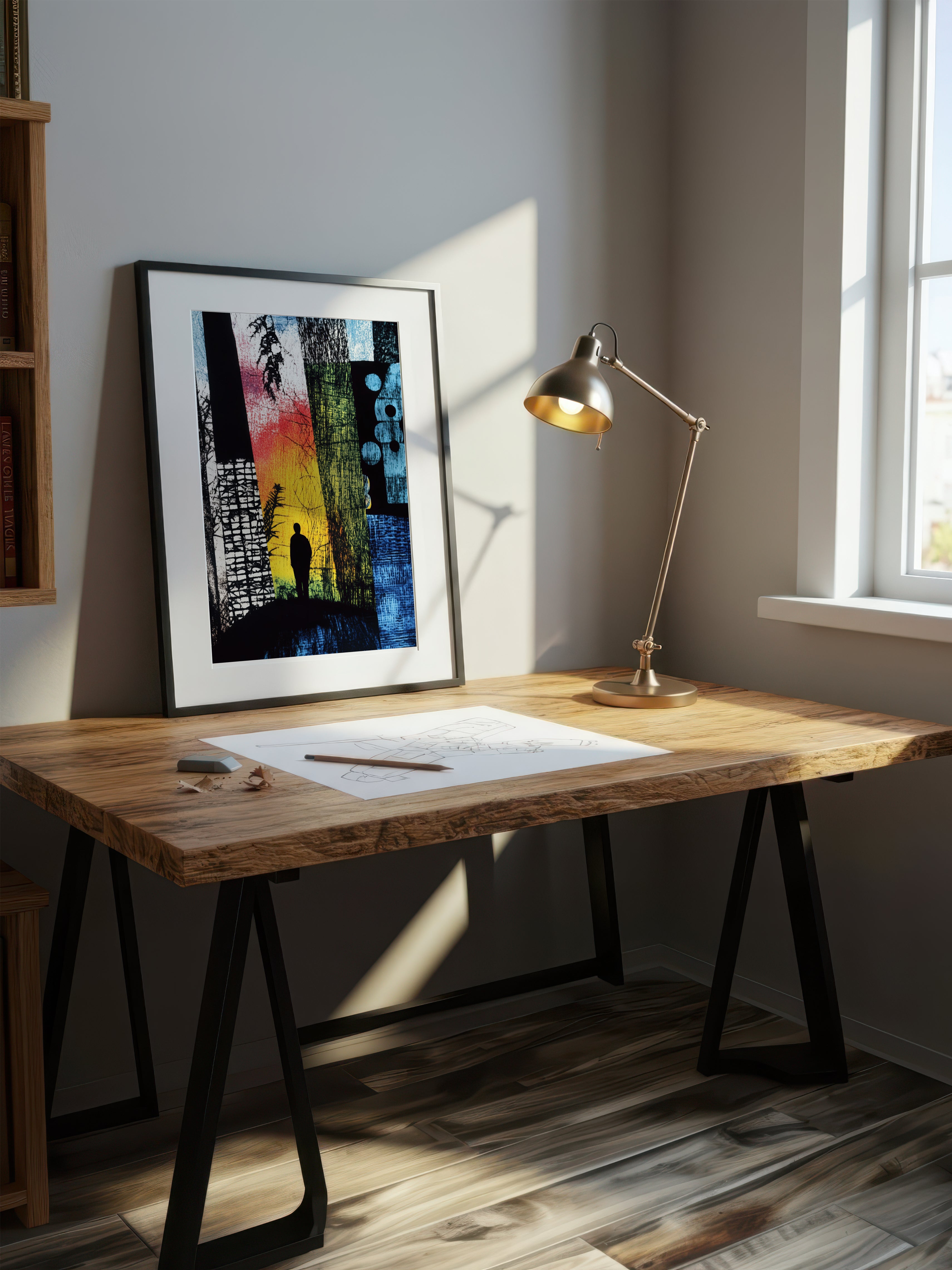 Mixed Media Landscape – Surreal Textured Terrain Wall Art 274