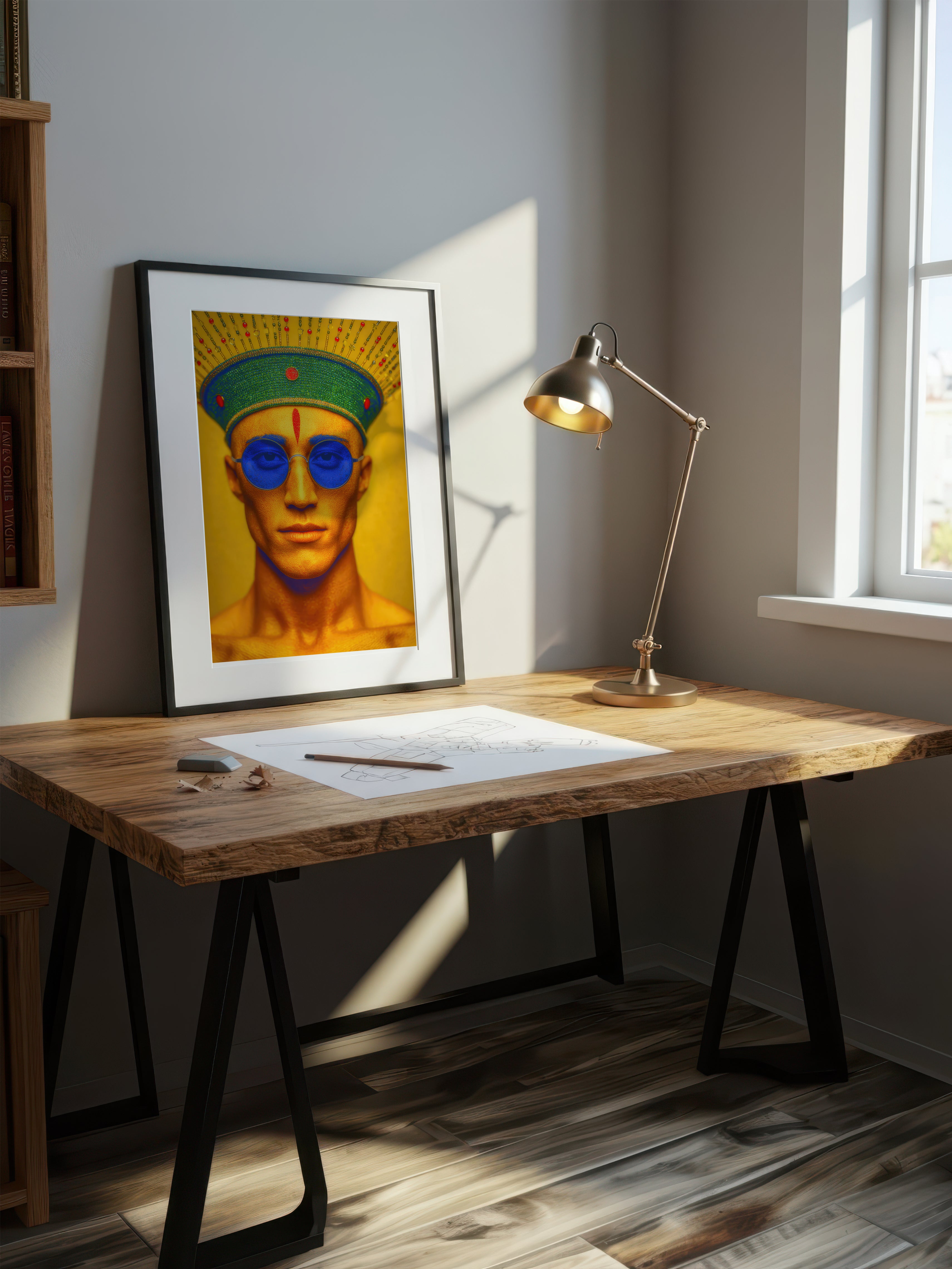 Fine Art Chromatic Figure – Surreal Colorful Wall Art 020