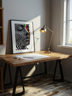 Zebra Psychedelic Portrait – Surreal Animal Pop Wall Art 308