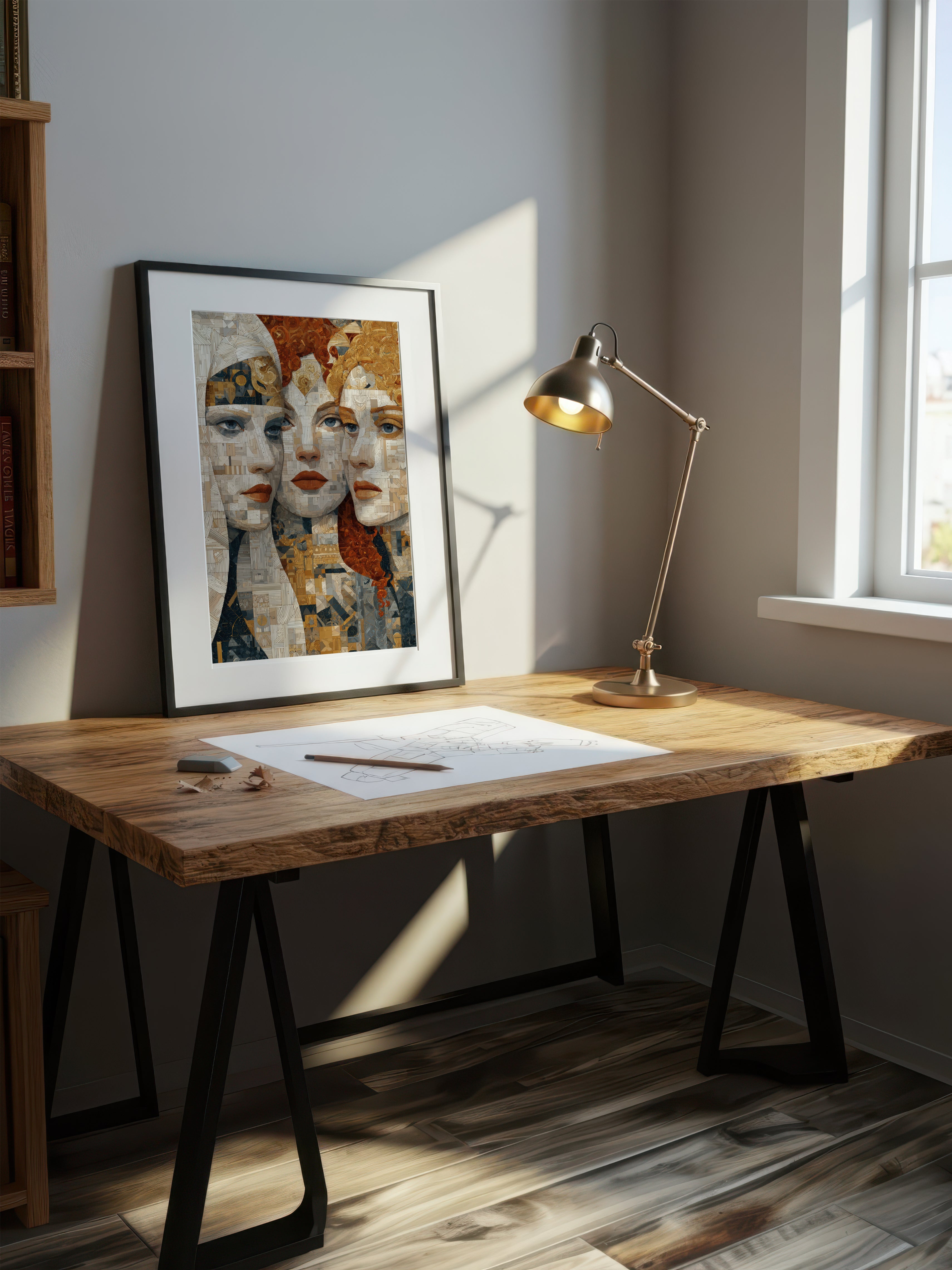 Modern Mosaic Trio – Surreal Mosaic Wall Art 164