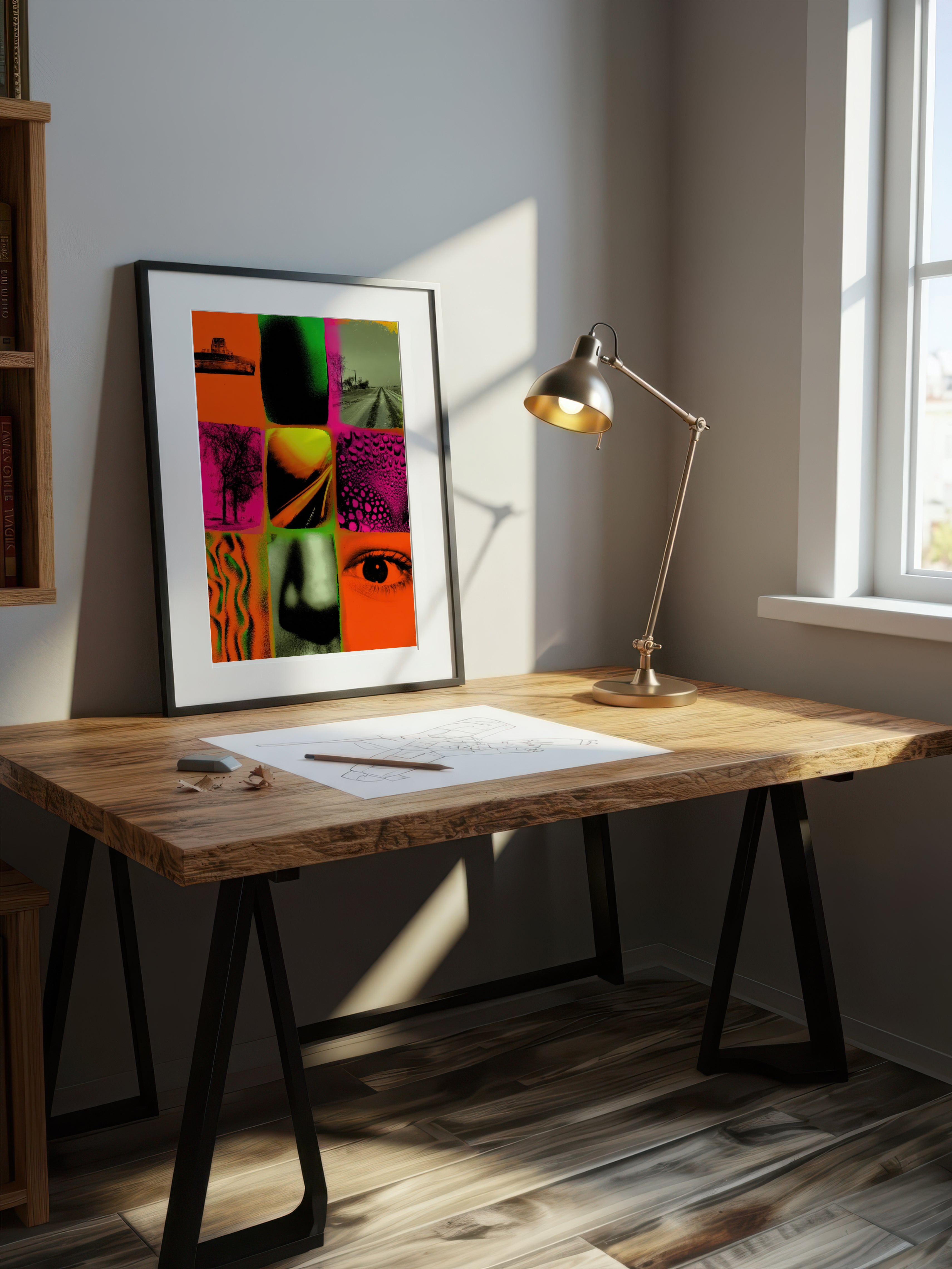 Modern Graphic Montage – Surreal Layered Visual Wall Art 361