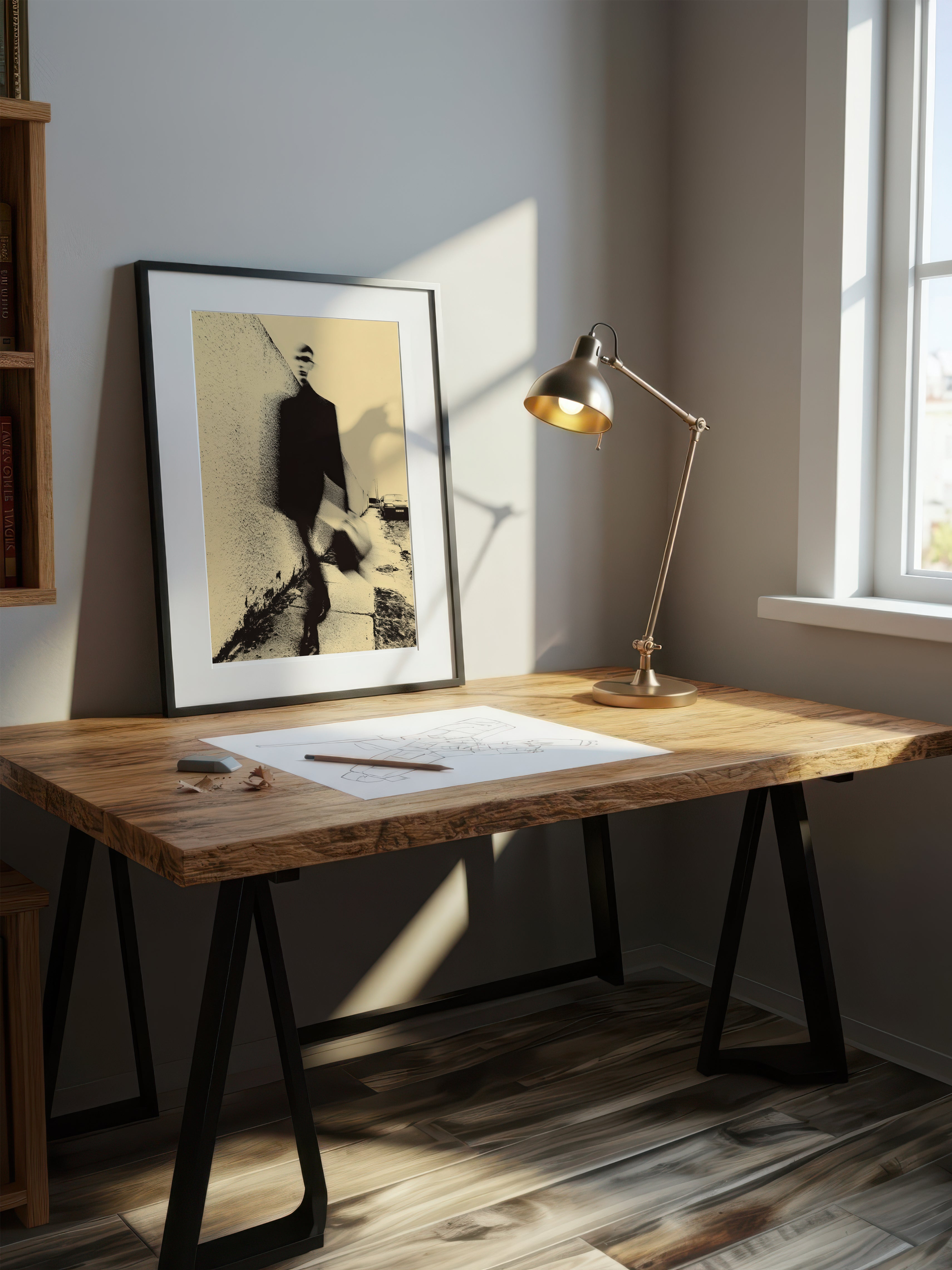 Urban Blur Figure – Surreal Motion City Portrait Wall Art 398
