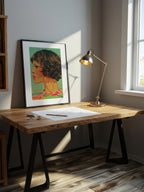 Modern Summer Portrait – Surreal Warm Contemporary Figure Wall Art 358