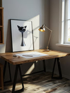 Modern Abstract Cat – Surreal Animal Wall Art 084