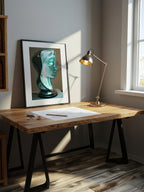 Internal Glow – Surreal Chrome Sculptural Portrait Wall Art 185