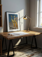 Gilded Cranes – Surreal Gold Japanese Bird Wall Art 225