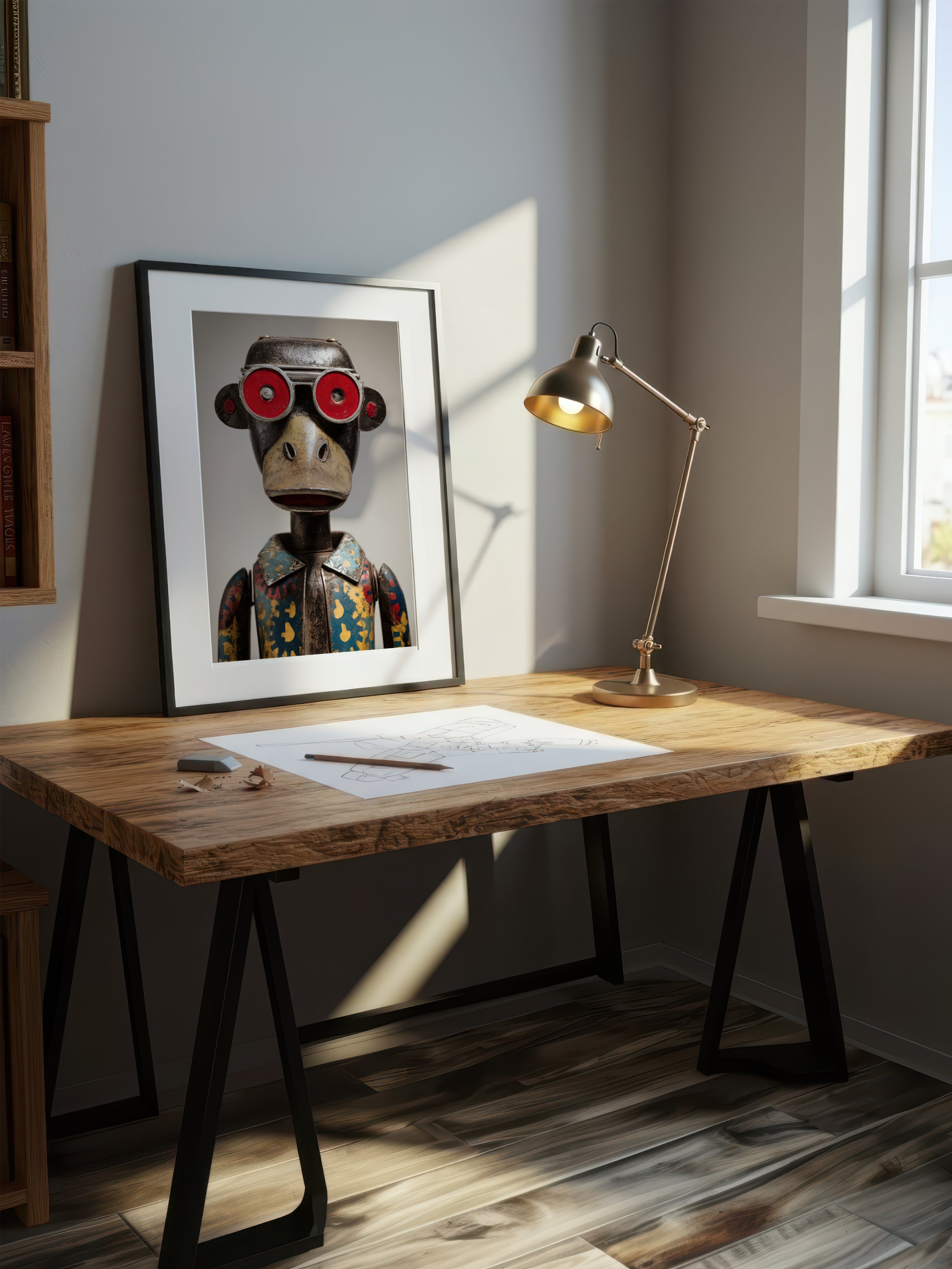 Found Object Portrait – Surreal Assemblage Figure Wall Art 367
