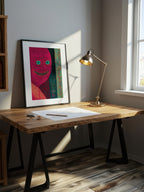 Vibrant Crosshatch – Surreal Graphic Line Portrait Wall Art 371