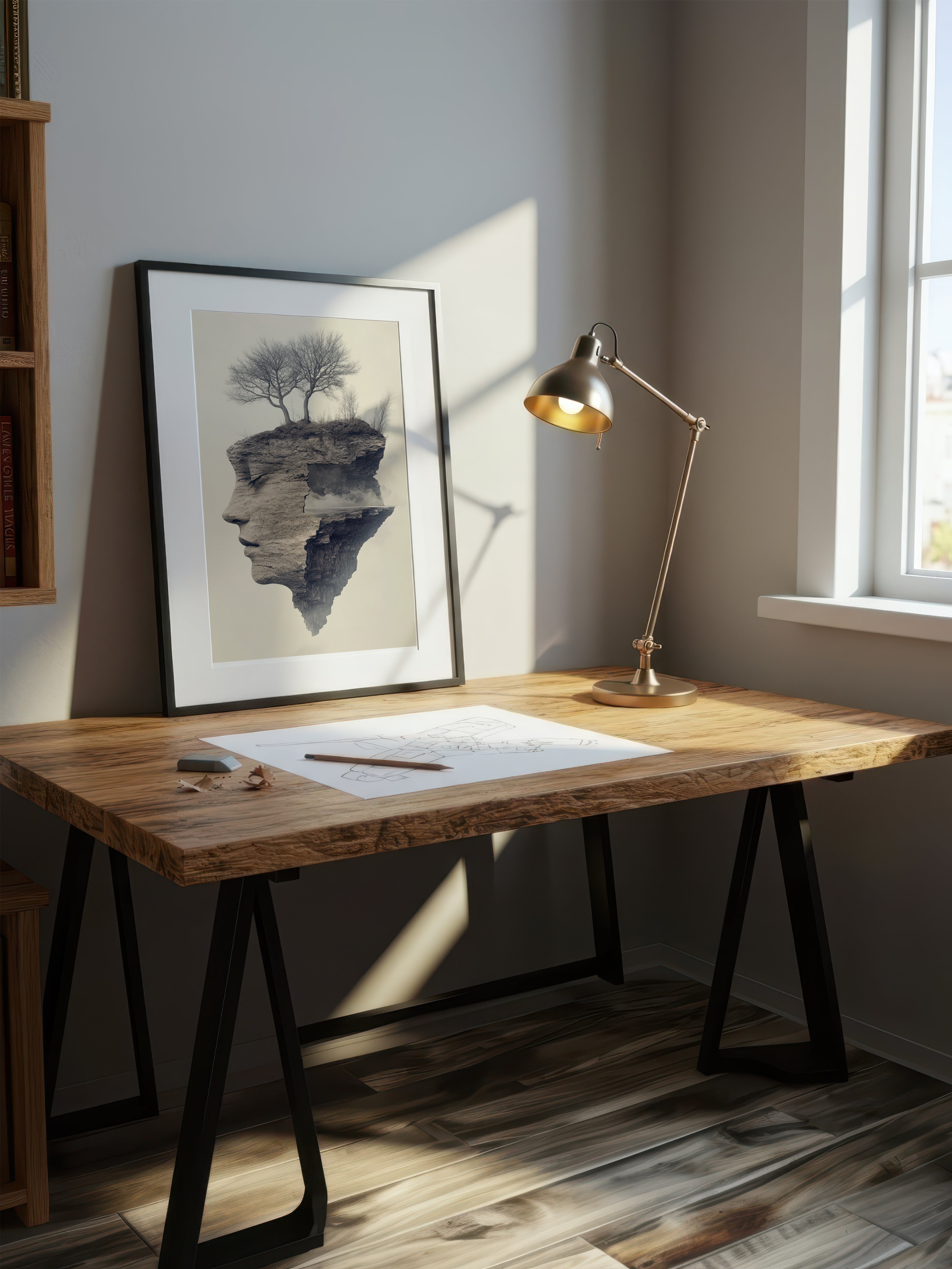 Conceptual Landscape Face – Surreal Landscape Wall Art 104