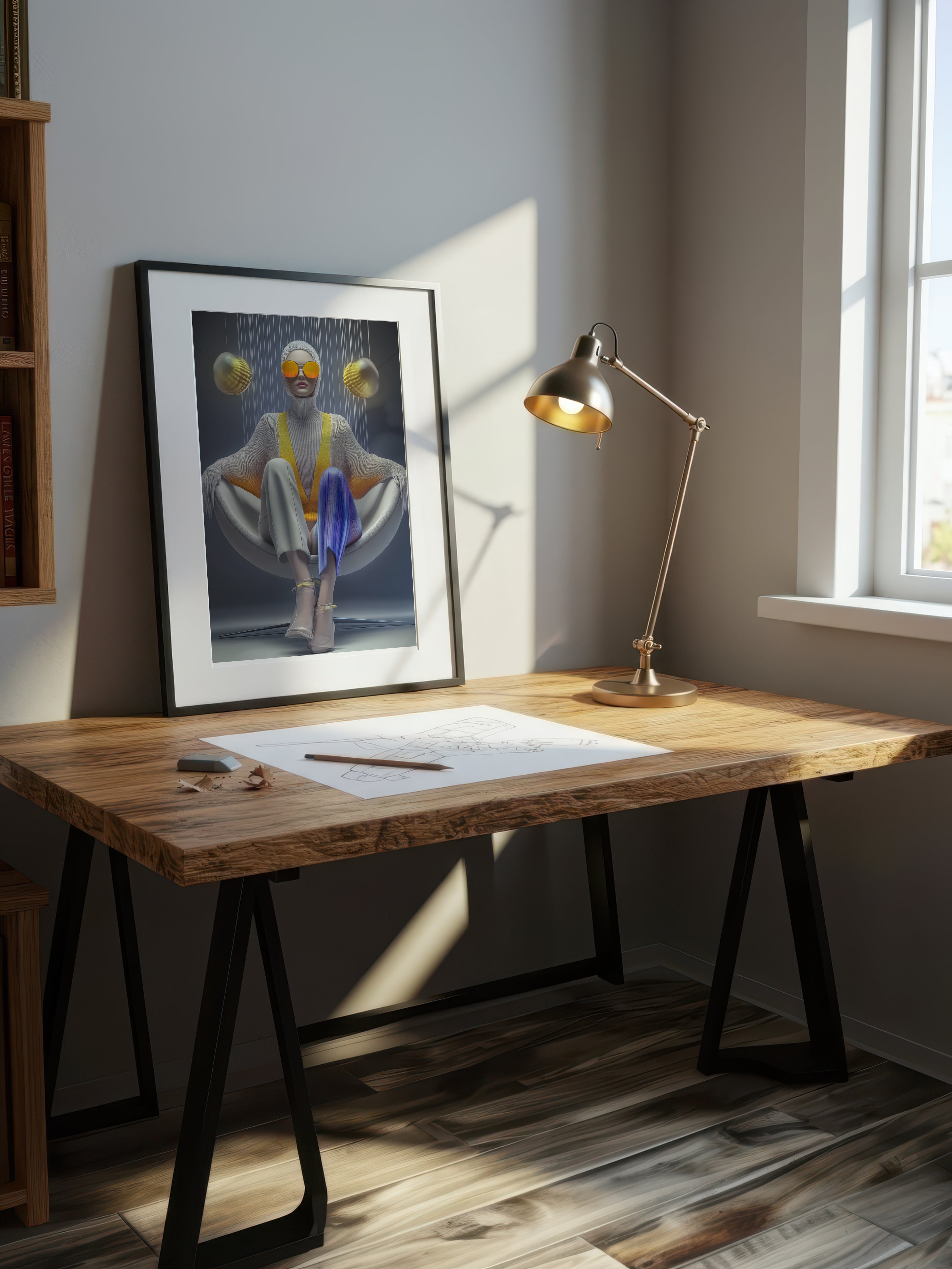 Textured Elegance – Surreal High-Fashion Figure Wall Art 321