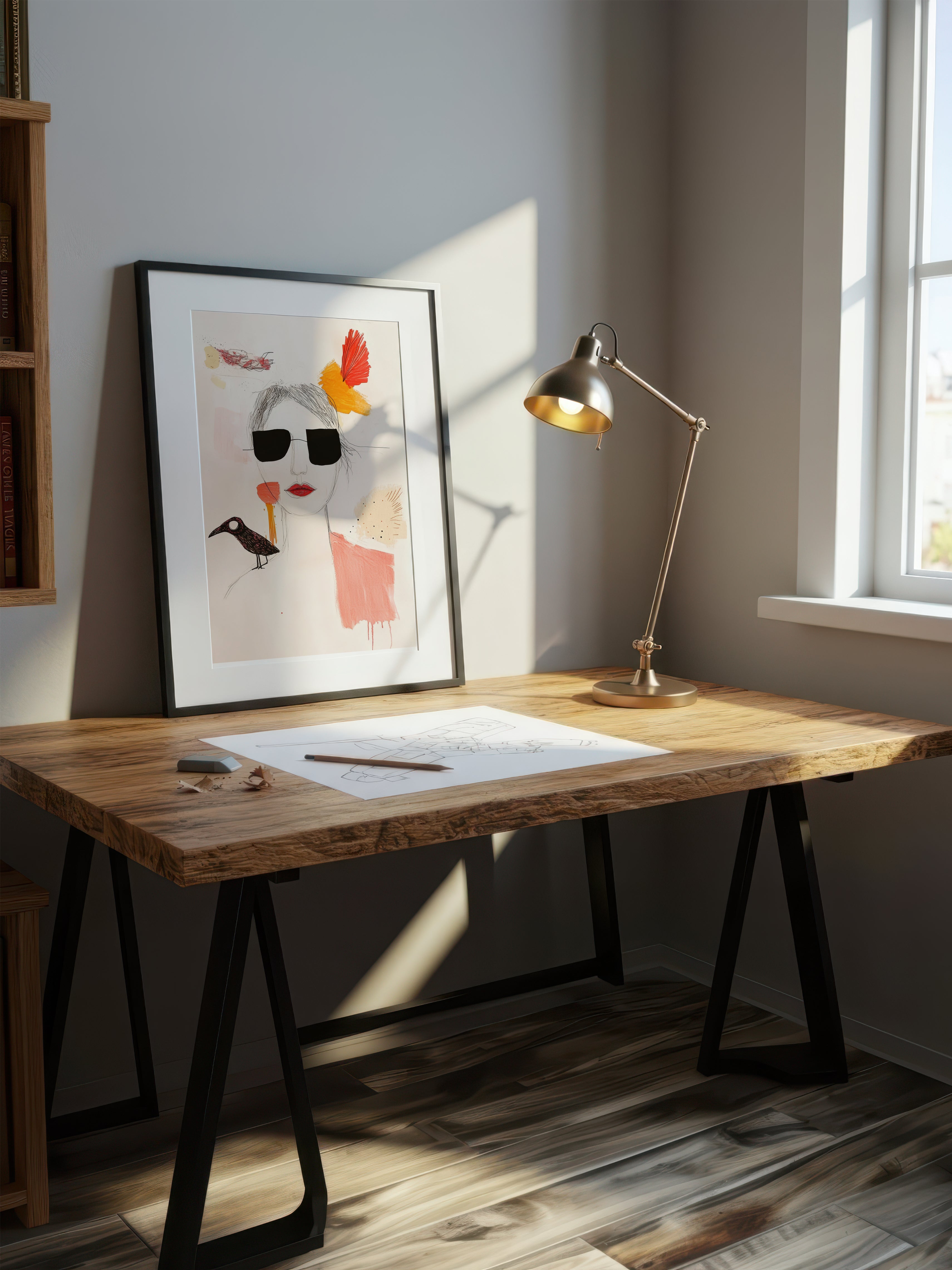 Minimalist Portrait – Surreal Clean Figure Wall Art 363
