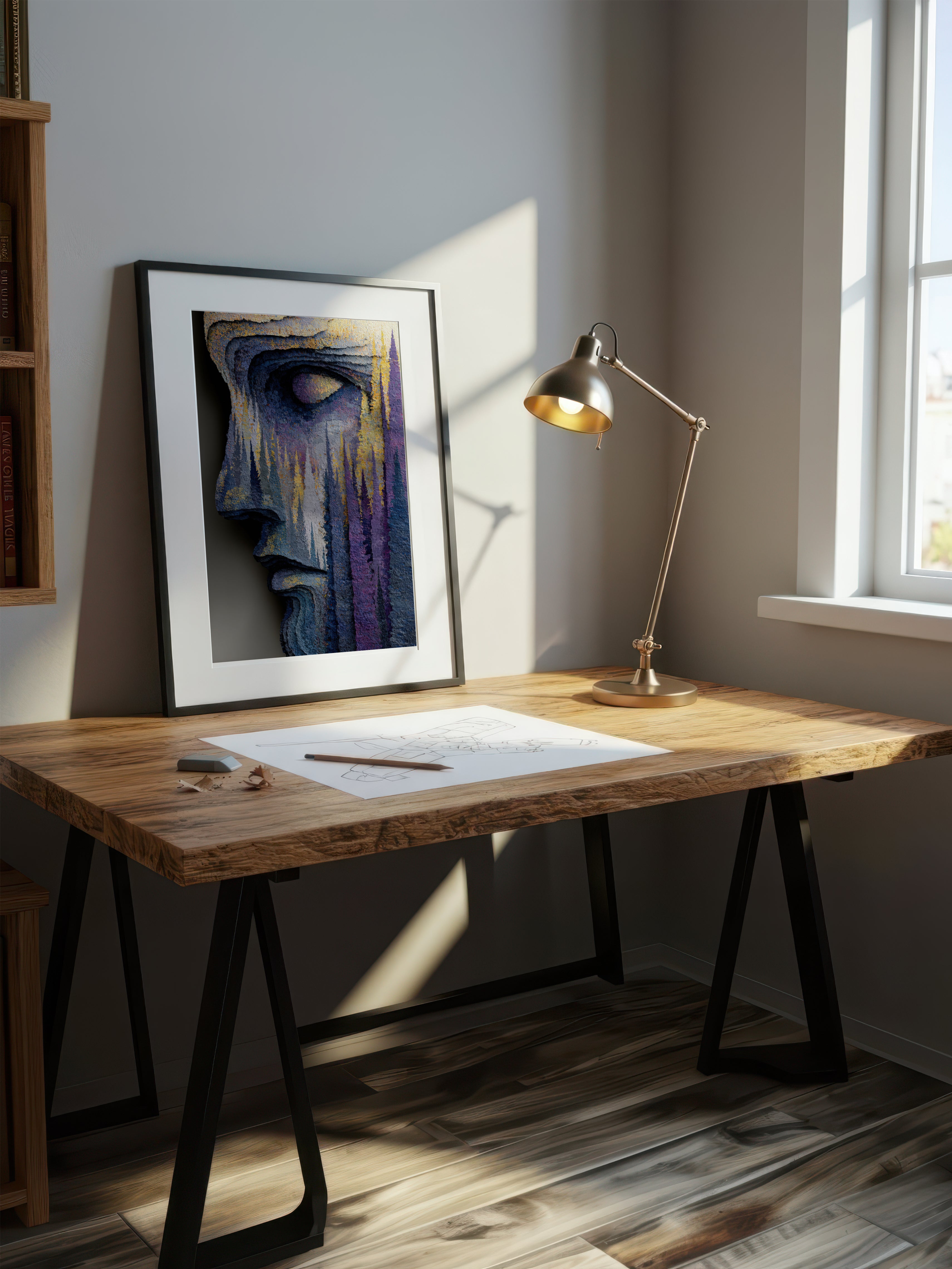 Forest Profile – Surreal Nature Abstract Portrait Wall Art 260