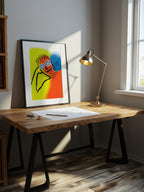 Daylight Dreamer – Surreal Minimalist Crayon Portrait Wall Art 258