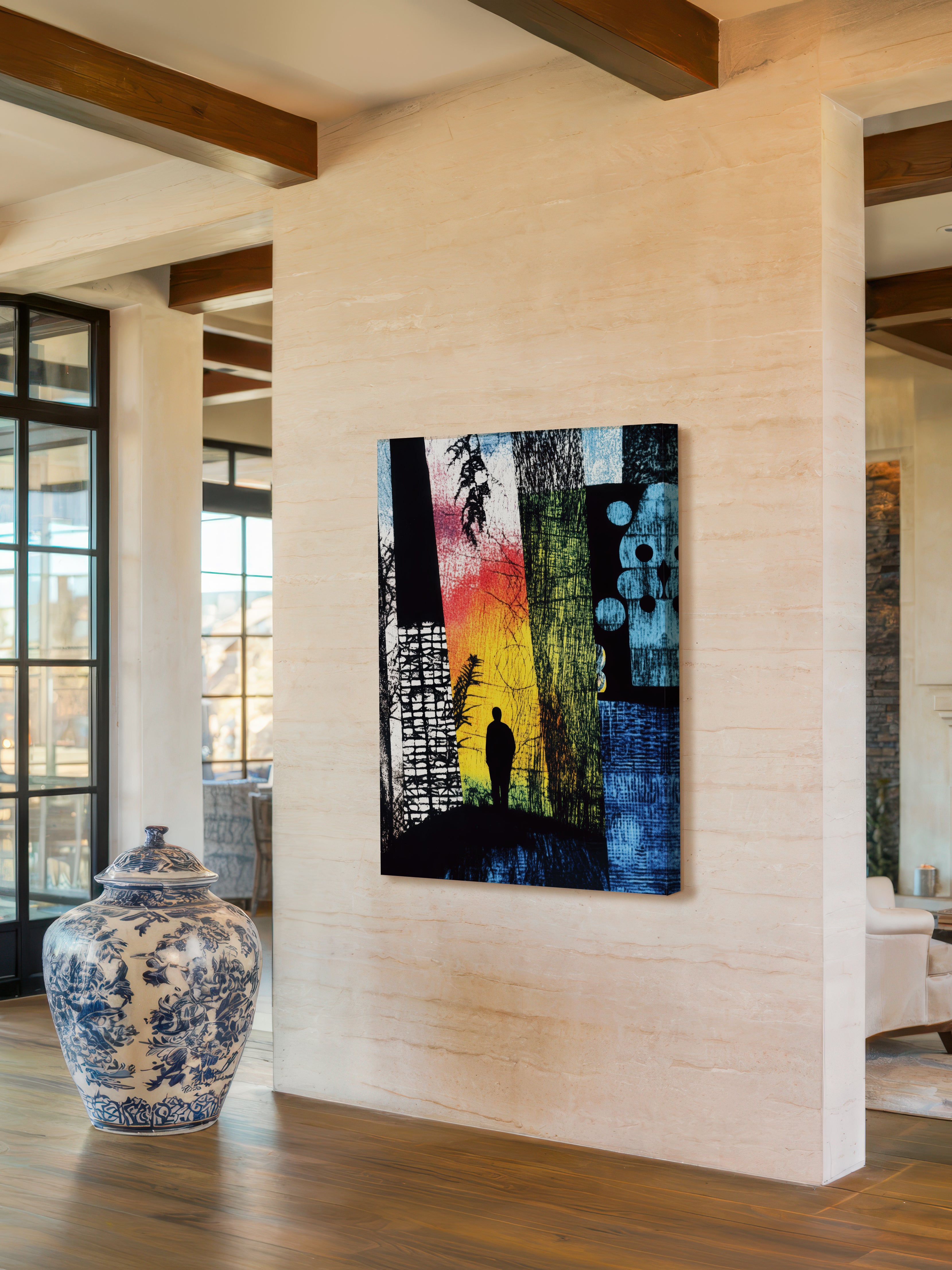 Mixed Media Landscape – Surreal Textured Terrain Wall Art 274
