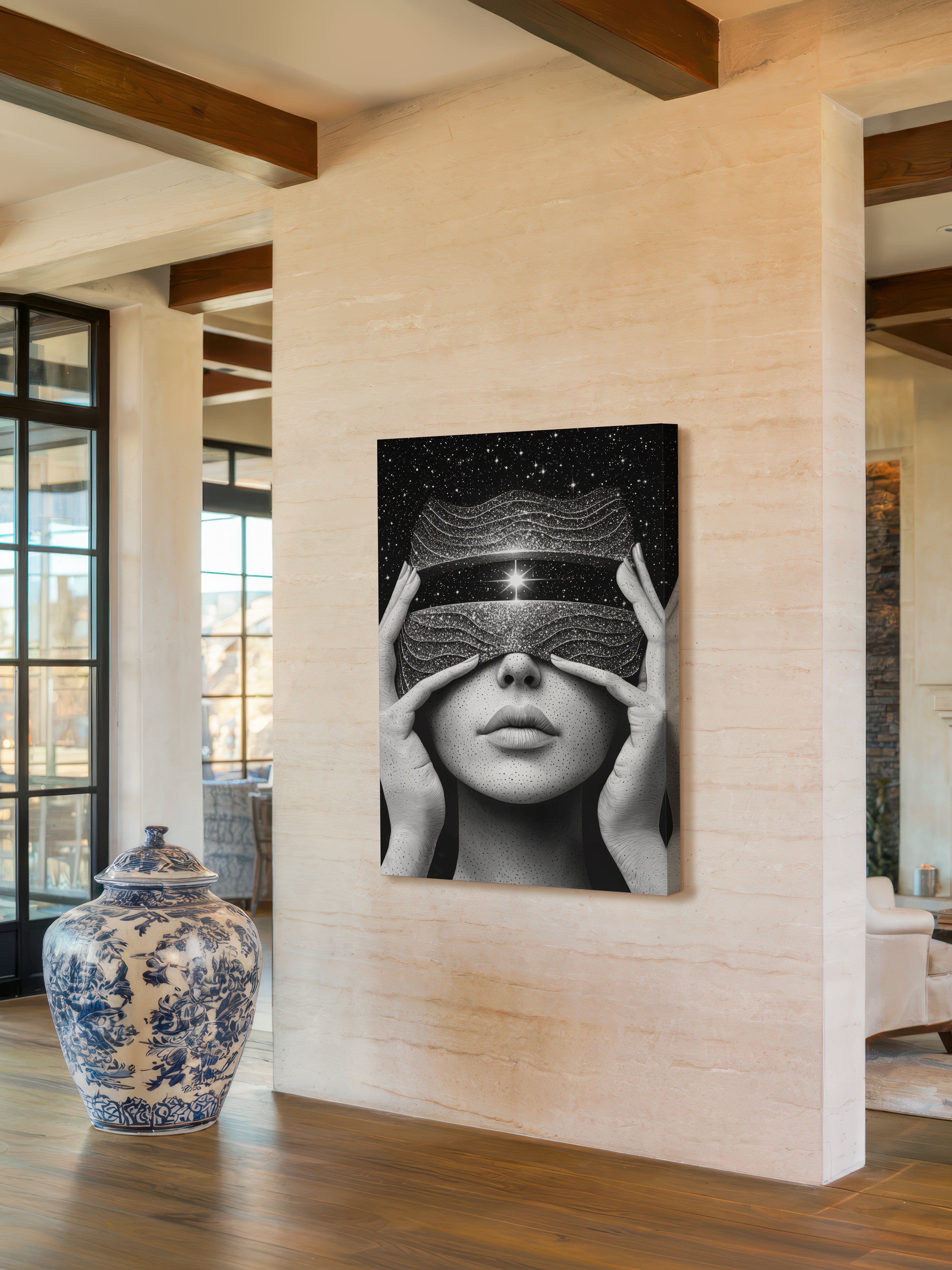 Surreal Cosmic Portrait – Surreal Cosmic Wall Art 075