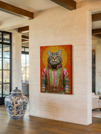 Regal Cat Portrait – Surreal Animal Wall Art 078