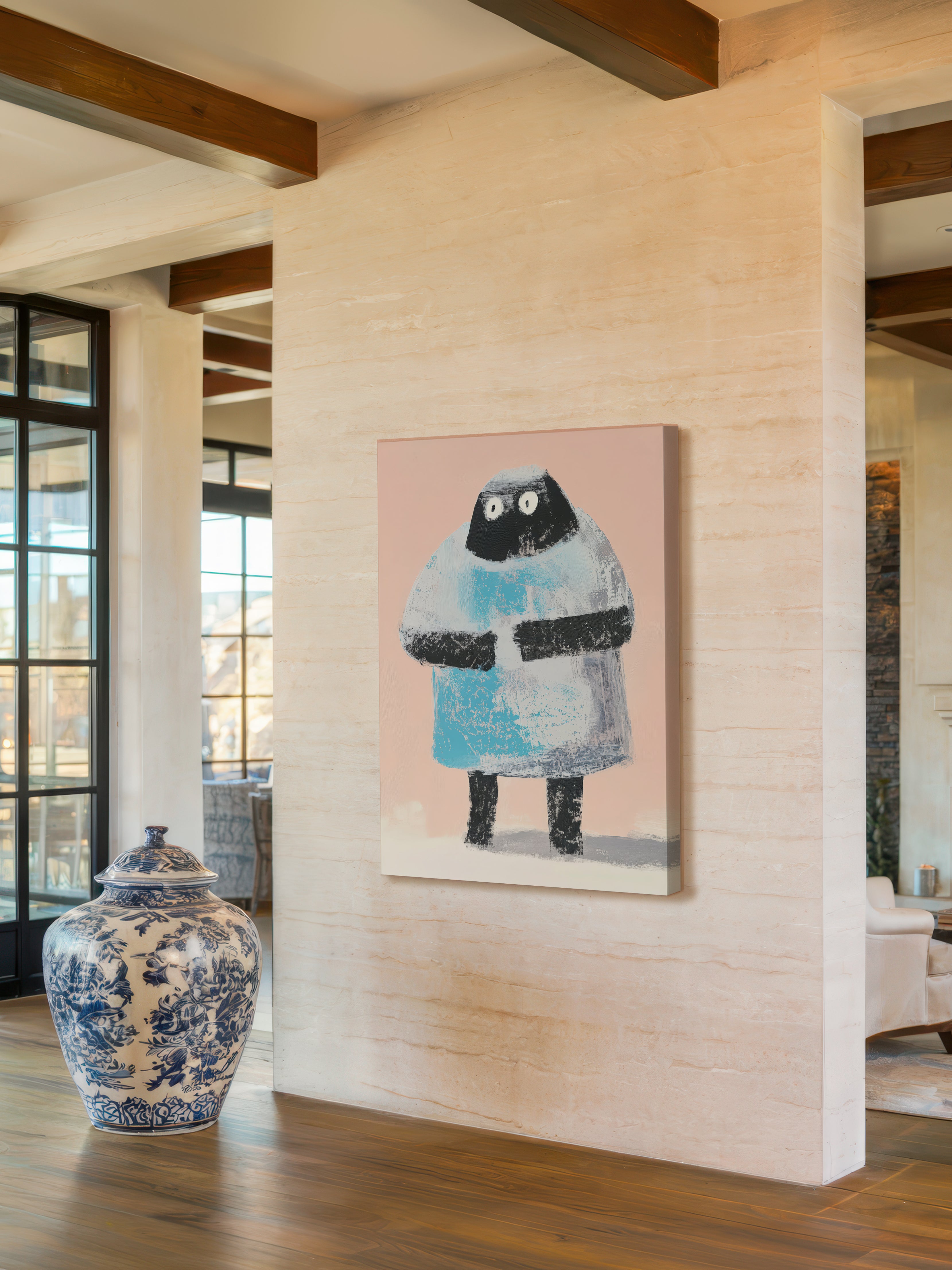 Modern Primitive Art – Surreal Raw Expressive Figure Wall Art 214