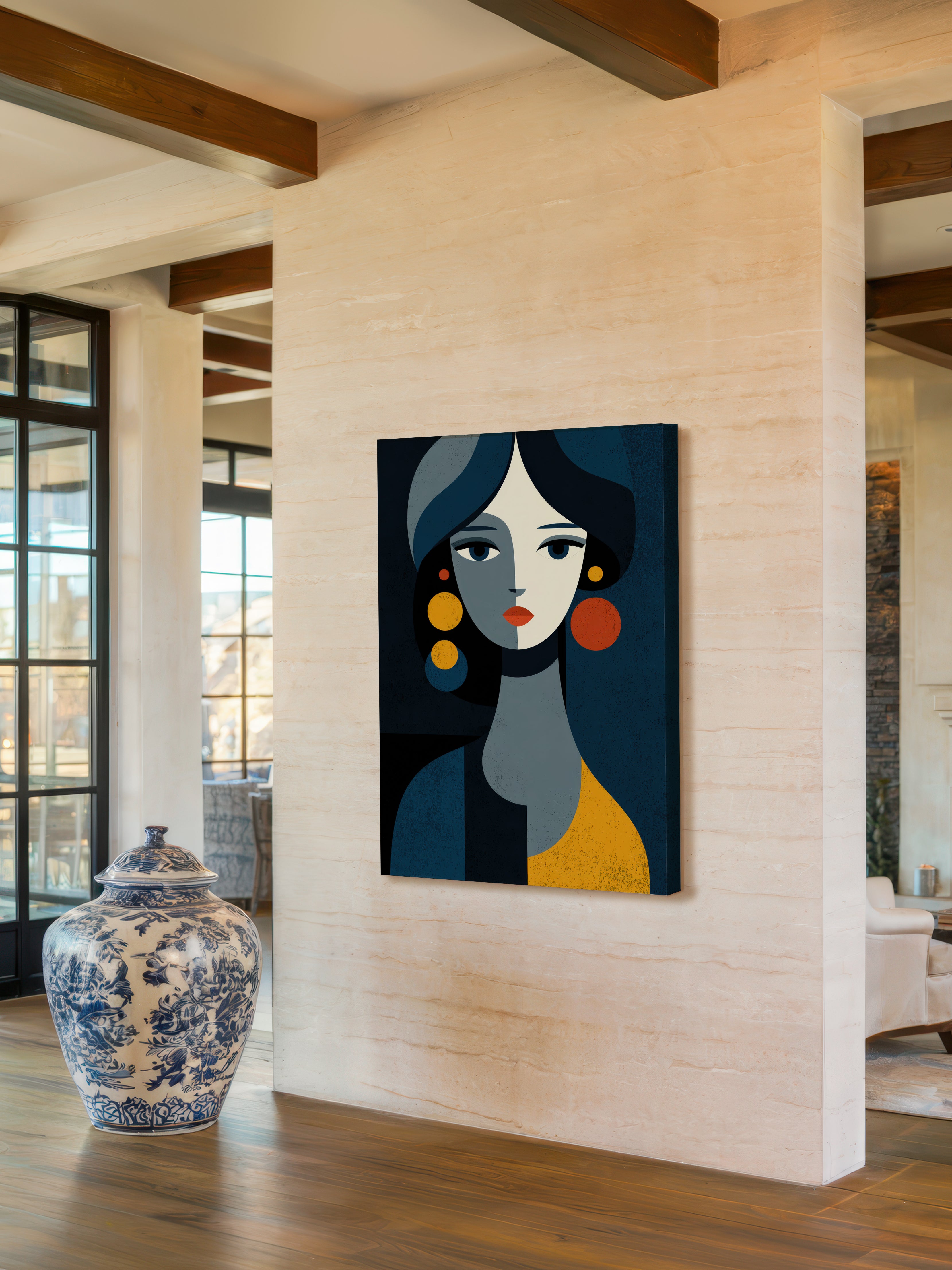 Minimal Face Illustration – Surreal Minimalist Wall Art 131