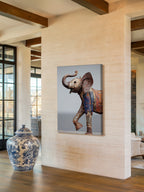 Weathered Elephant – Surreal Textured Wildlife Wall Art 366