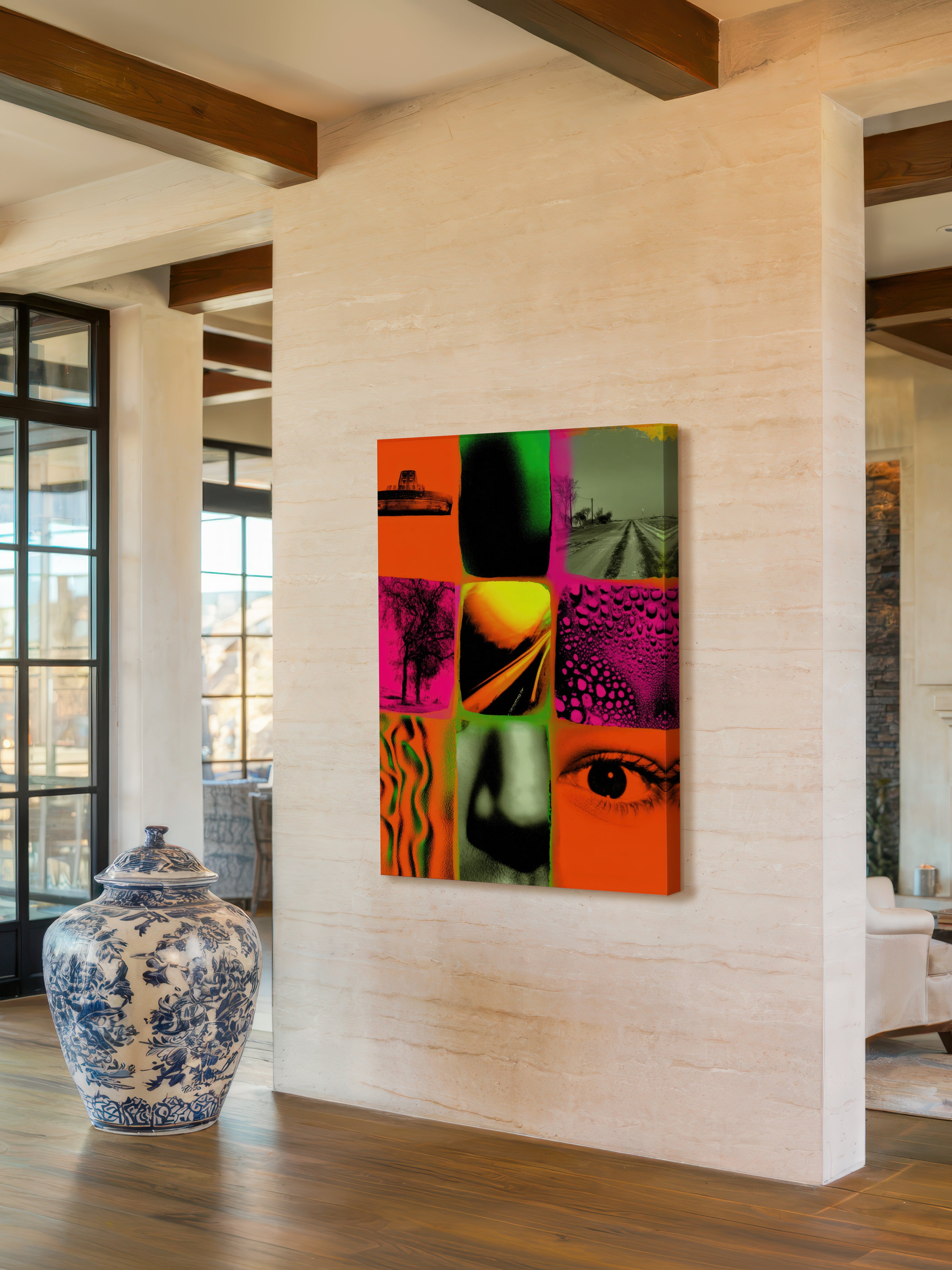 Modern Graphic Montage – Surreal Layered Visual Wall Art 361