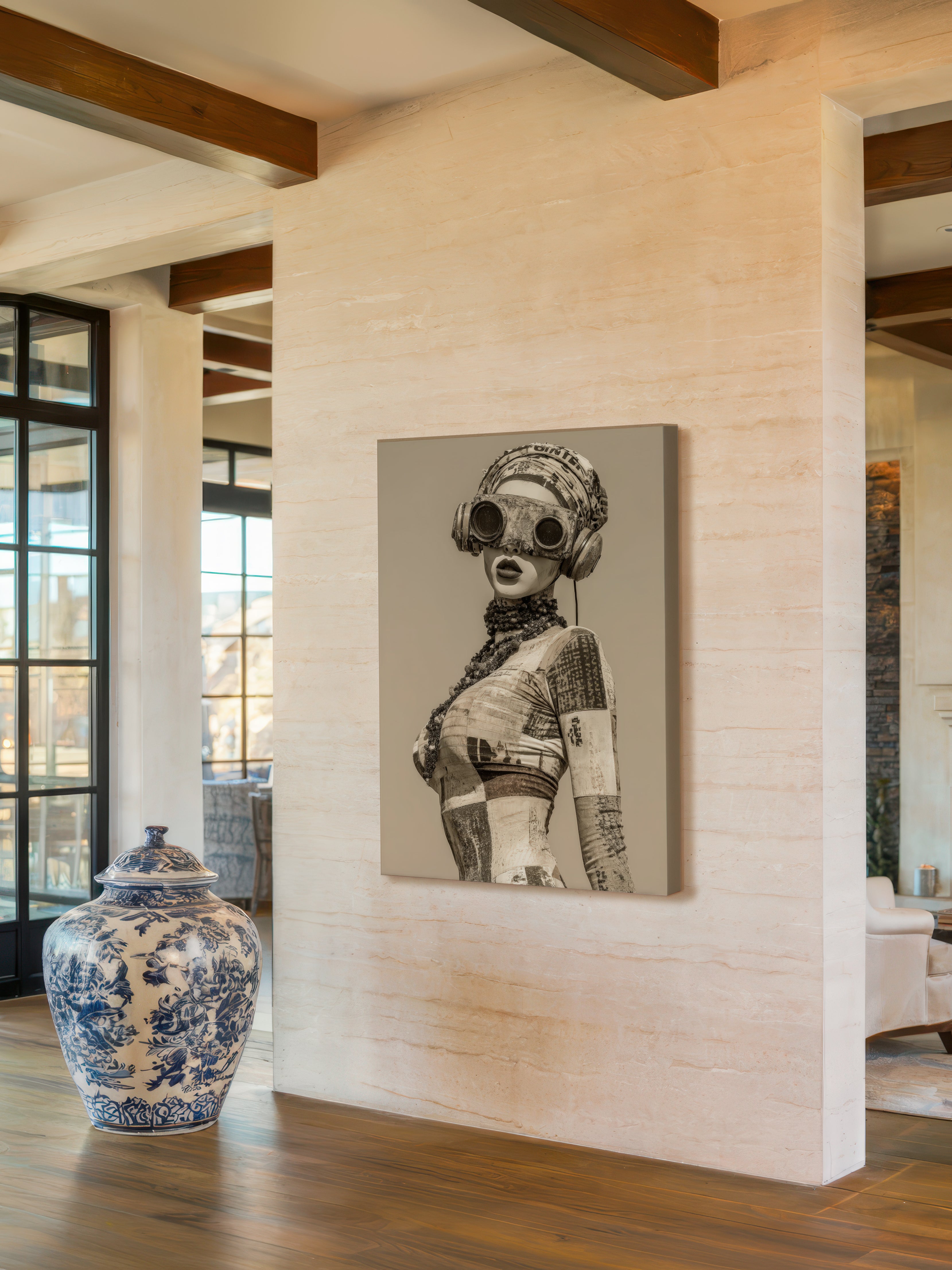 Contemporary Steampunk Portrait – Surreal Steampunk Wall Art 005