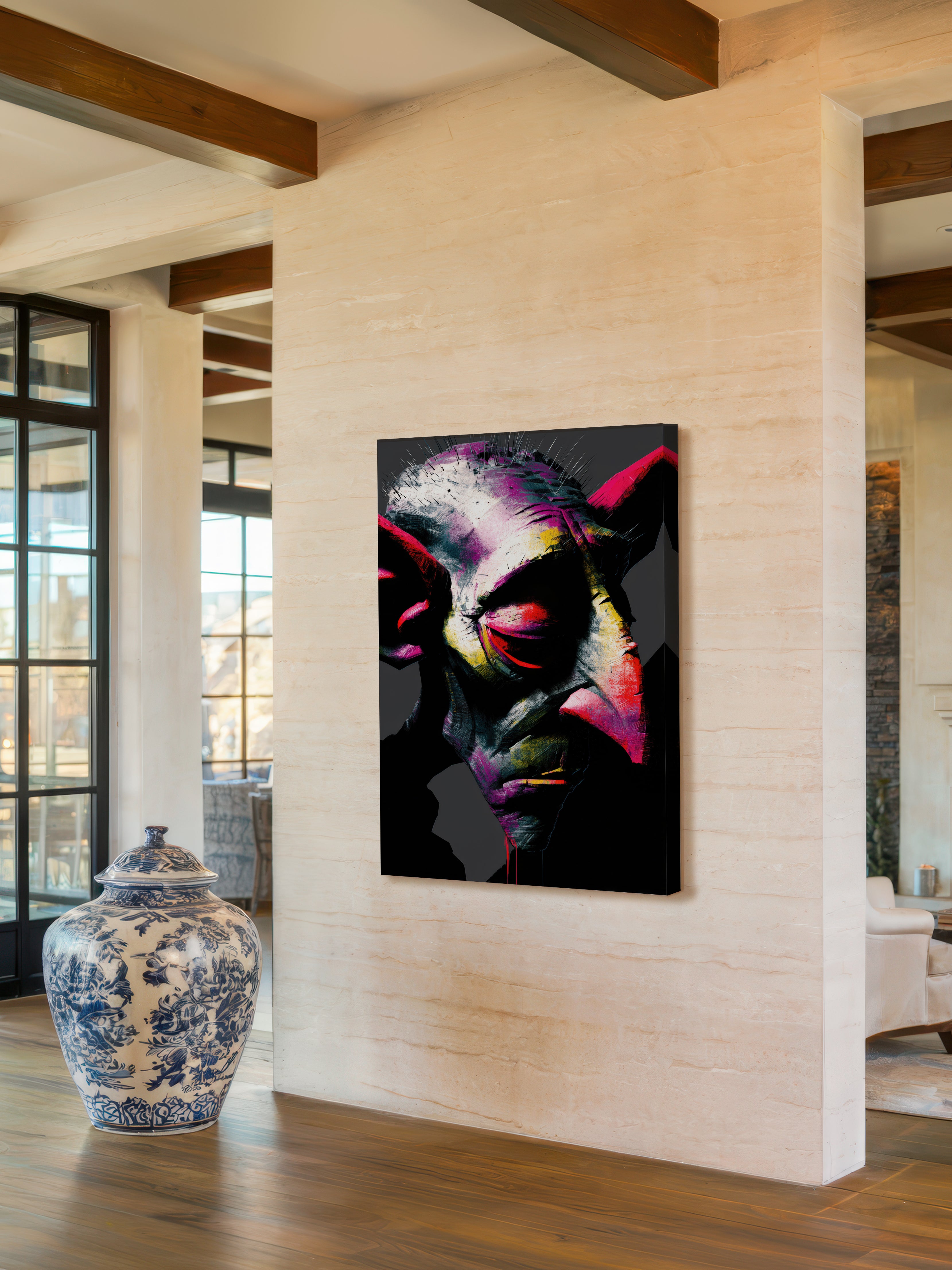 Gothic Profile – Surreal Dark Elegant Portrait Wall Art 378