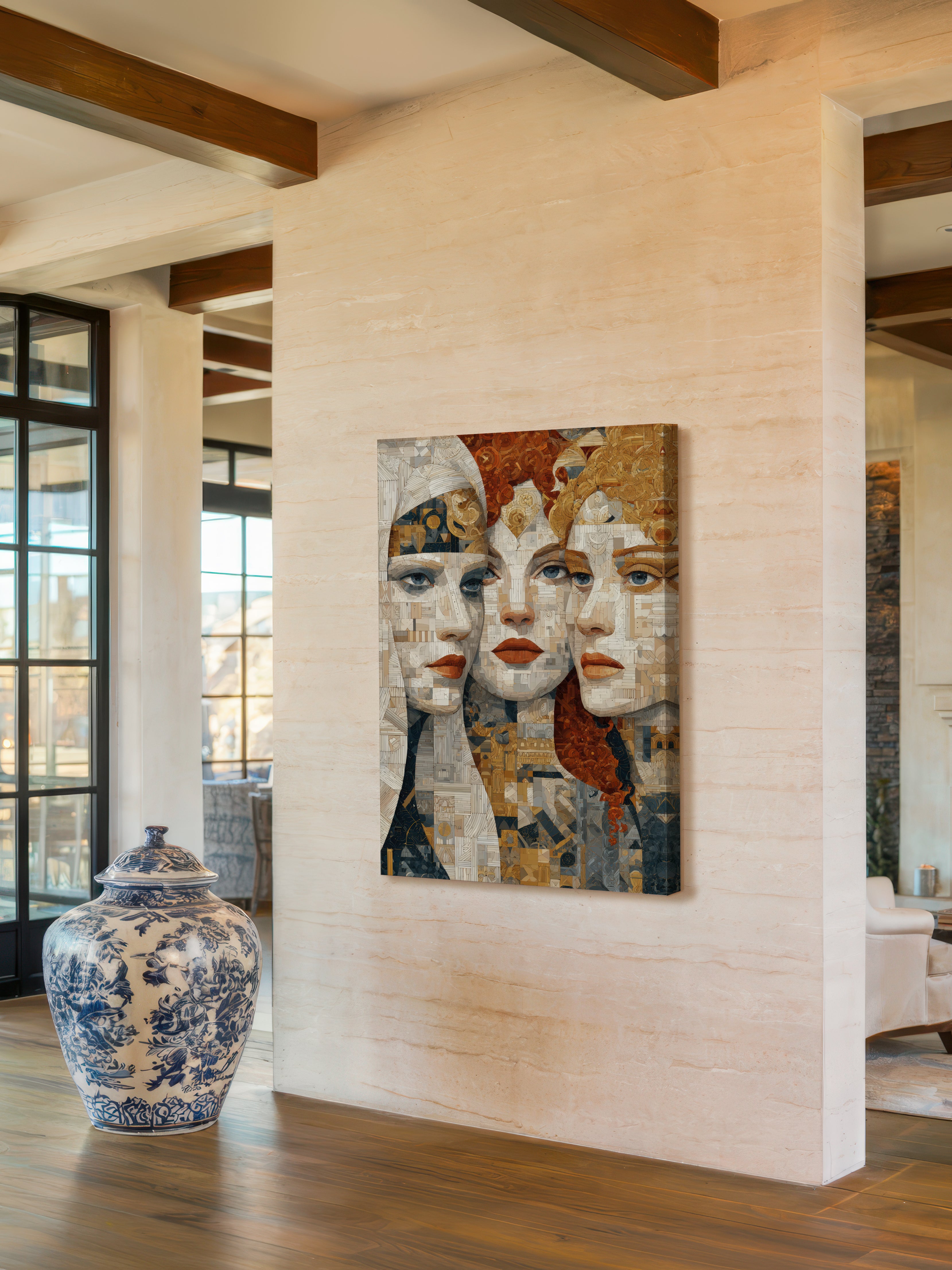 Modern Mosaic Trio – Surreal Mosaic Wall Art 164