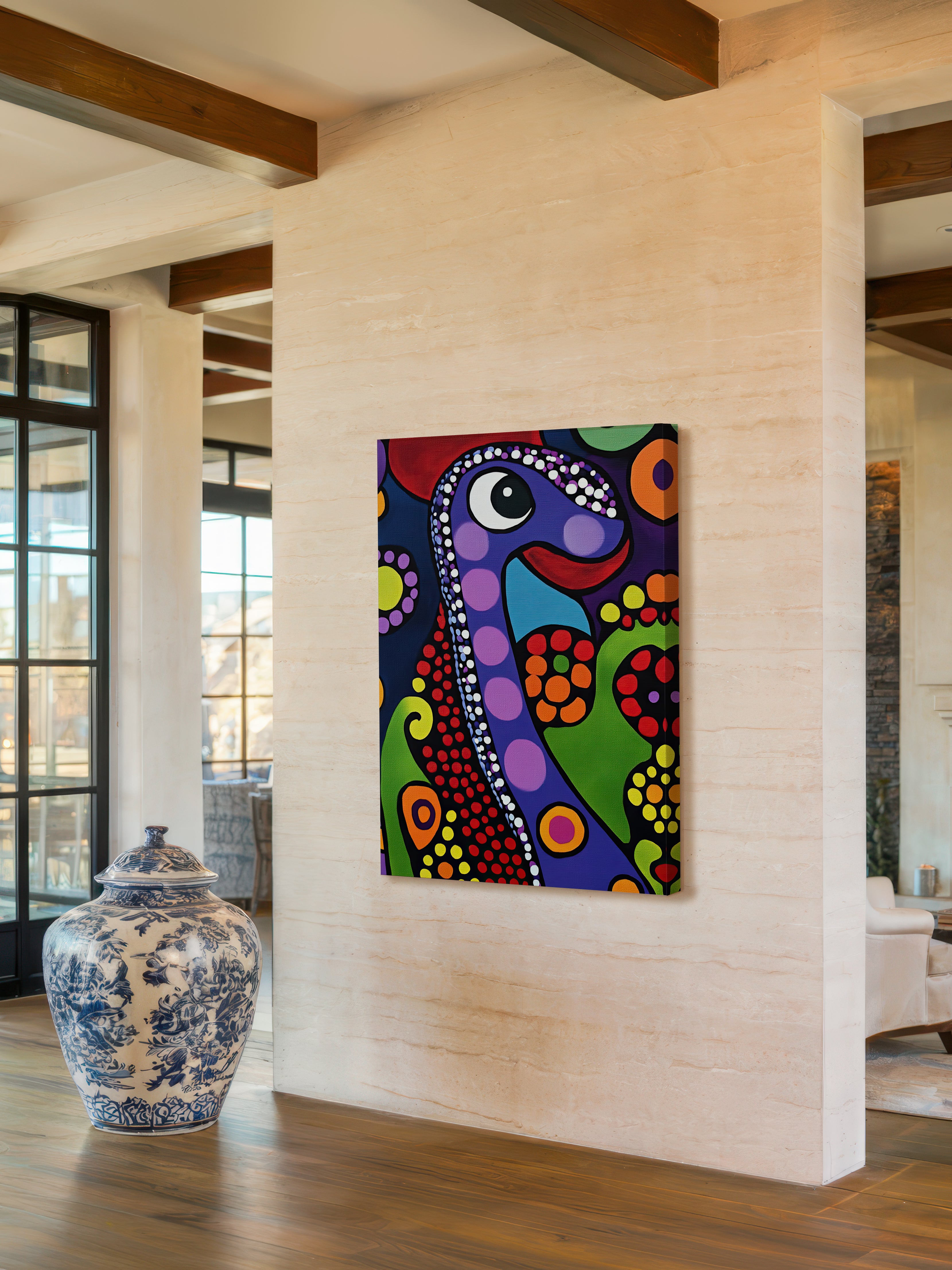 Pop Folk Animal – Surreal Folk Art Wall Art 090