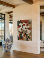 Contemporary Harlequin Trio – Surreal Whimsical Wall Art 163