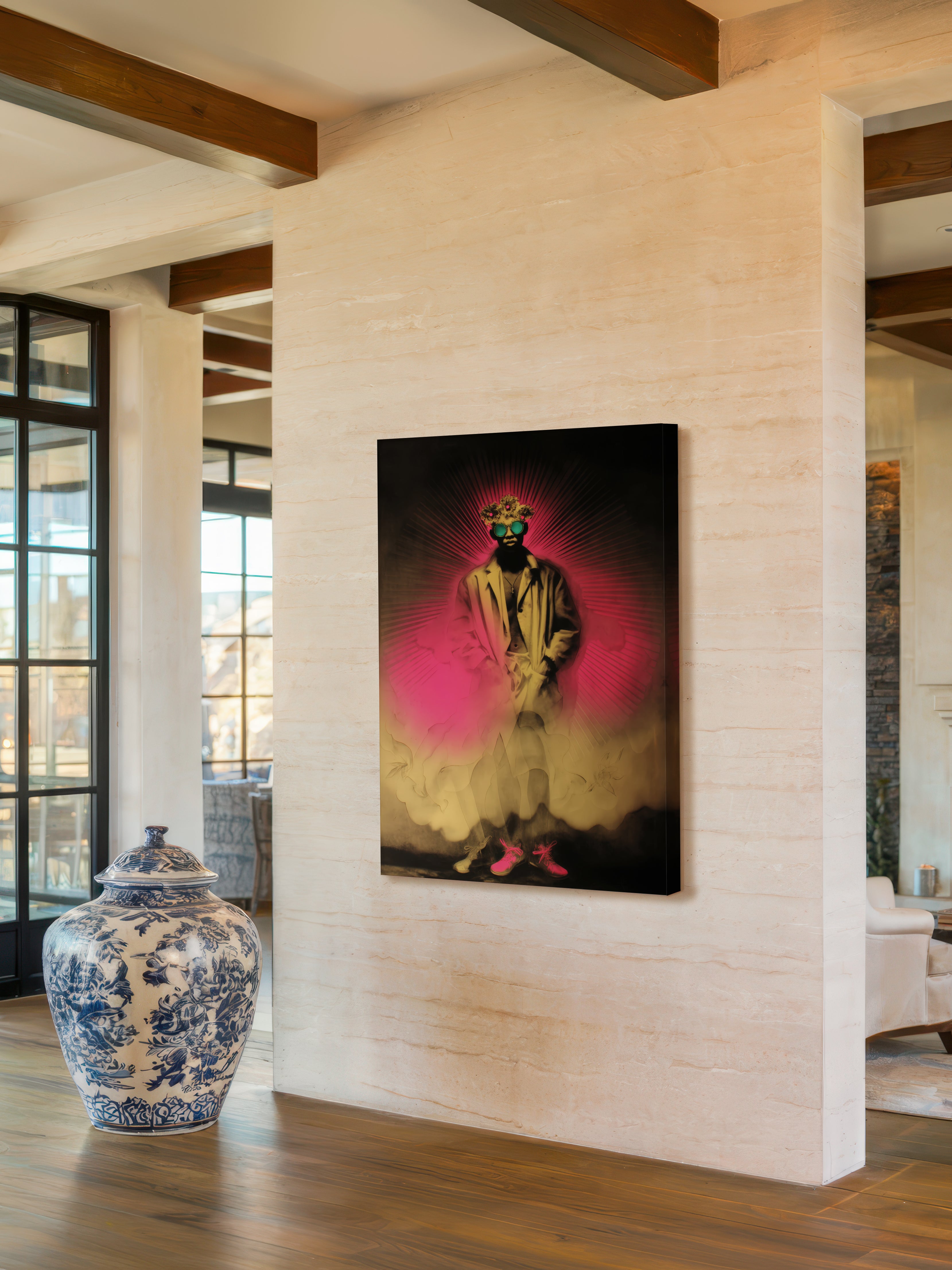 Psychedelic Pop Portrait – Surreal Psychedelic Wall Art 082