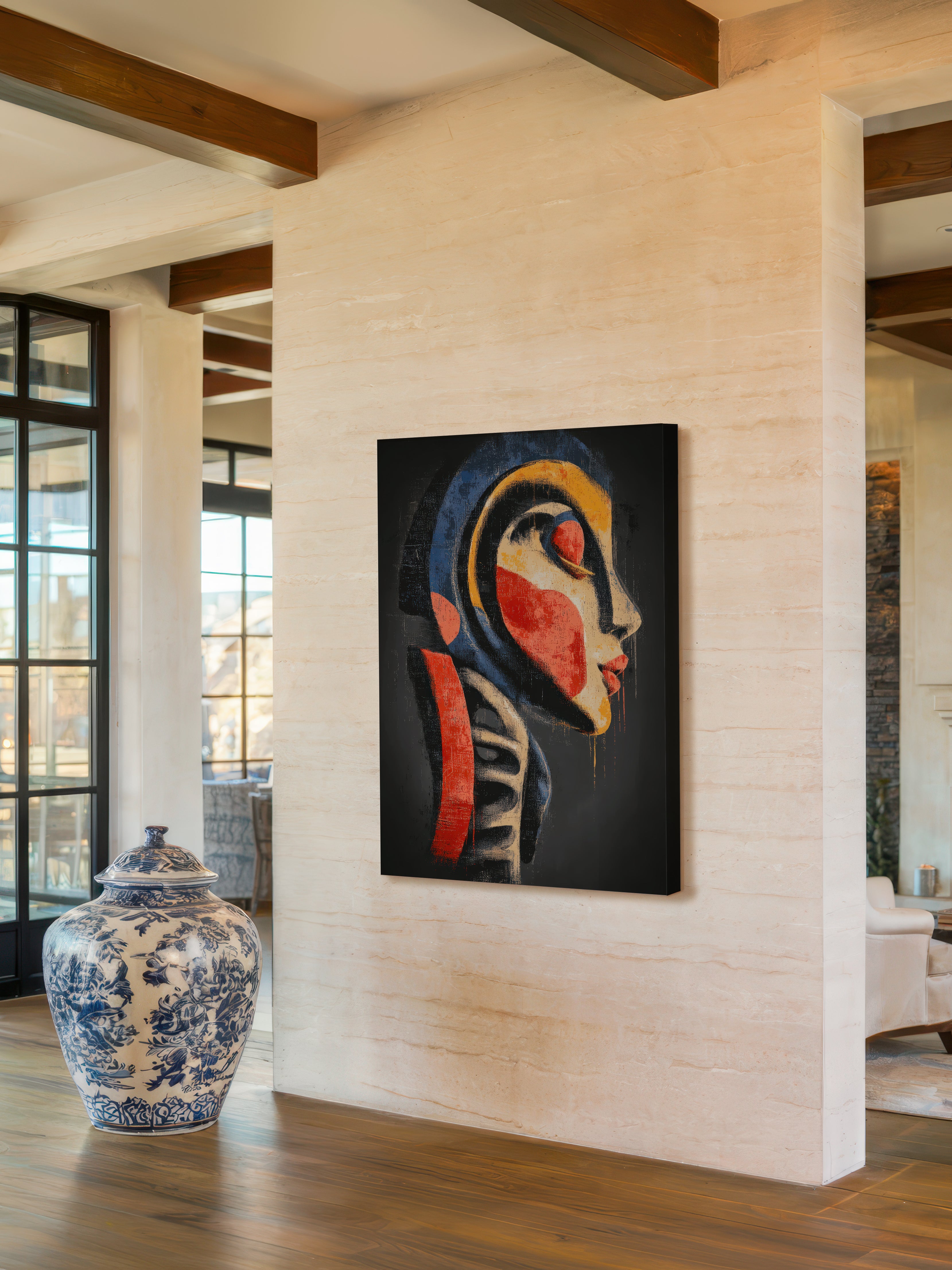 Profile in Color – Surreal Expressionist Abstract Portrait Wall Art 403