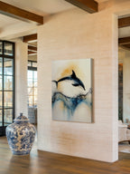 Ocean Leap – Surreal Ink Splash Marine Wildlife Wall Art 294