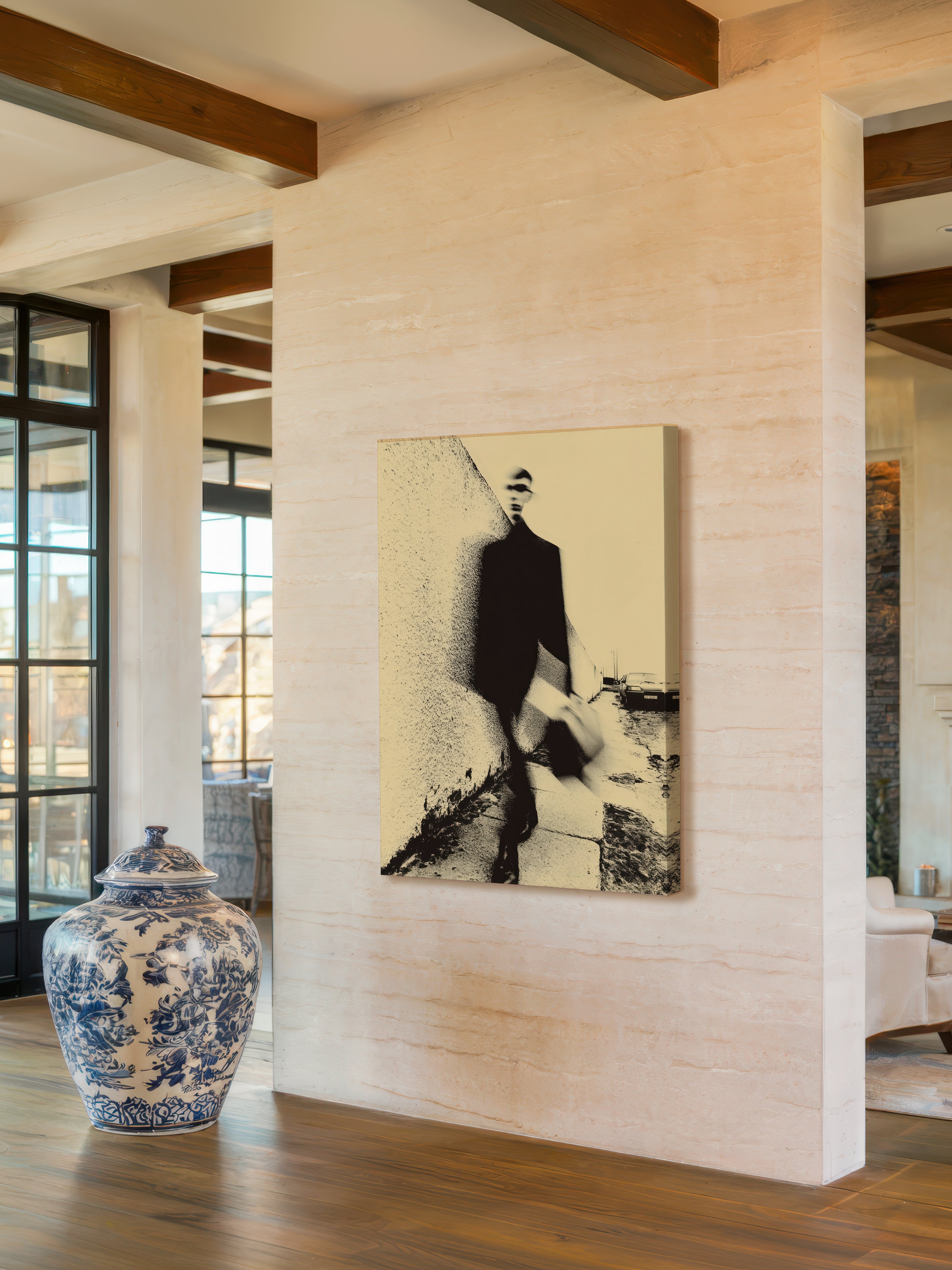 Urban Blur Figure – Surreal Motion City Portrait Wall Art 398