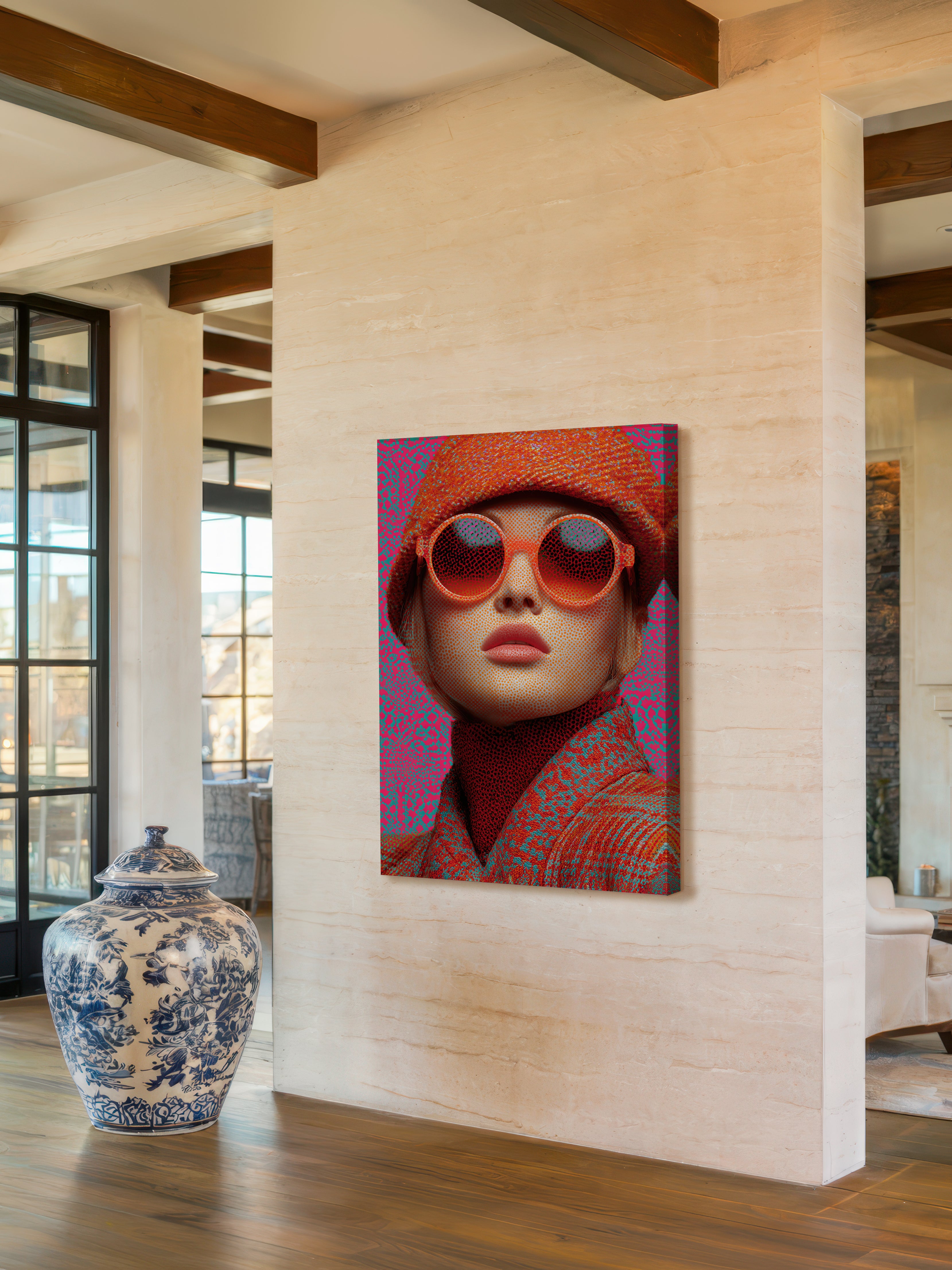 Psychedelic Pop Art – Surreal Electric Color Portrait Wall Art 275
