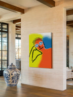 Daylight Dreamer – Surreal Minimalist Crayon Portrait Wall Art 258
